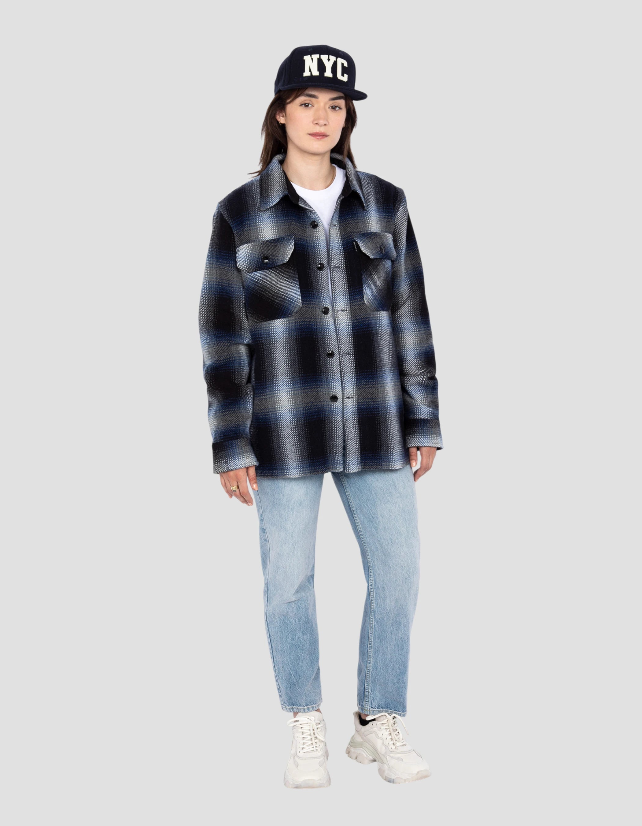 Surchemise à carreaux bleus-1