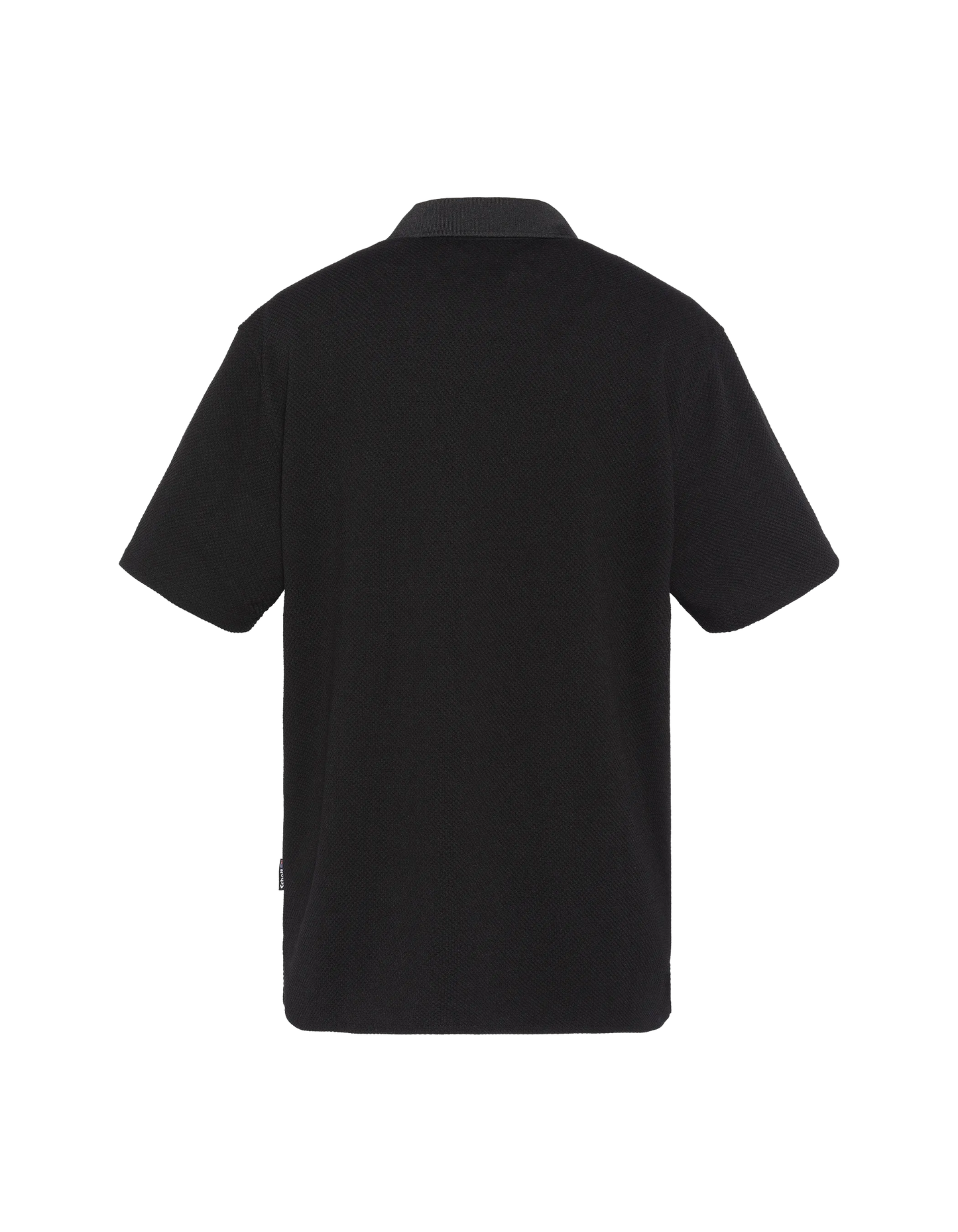 Chemisette en maille noire effet gaufré