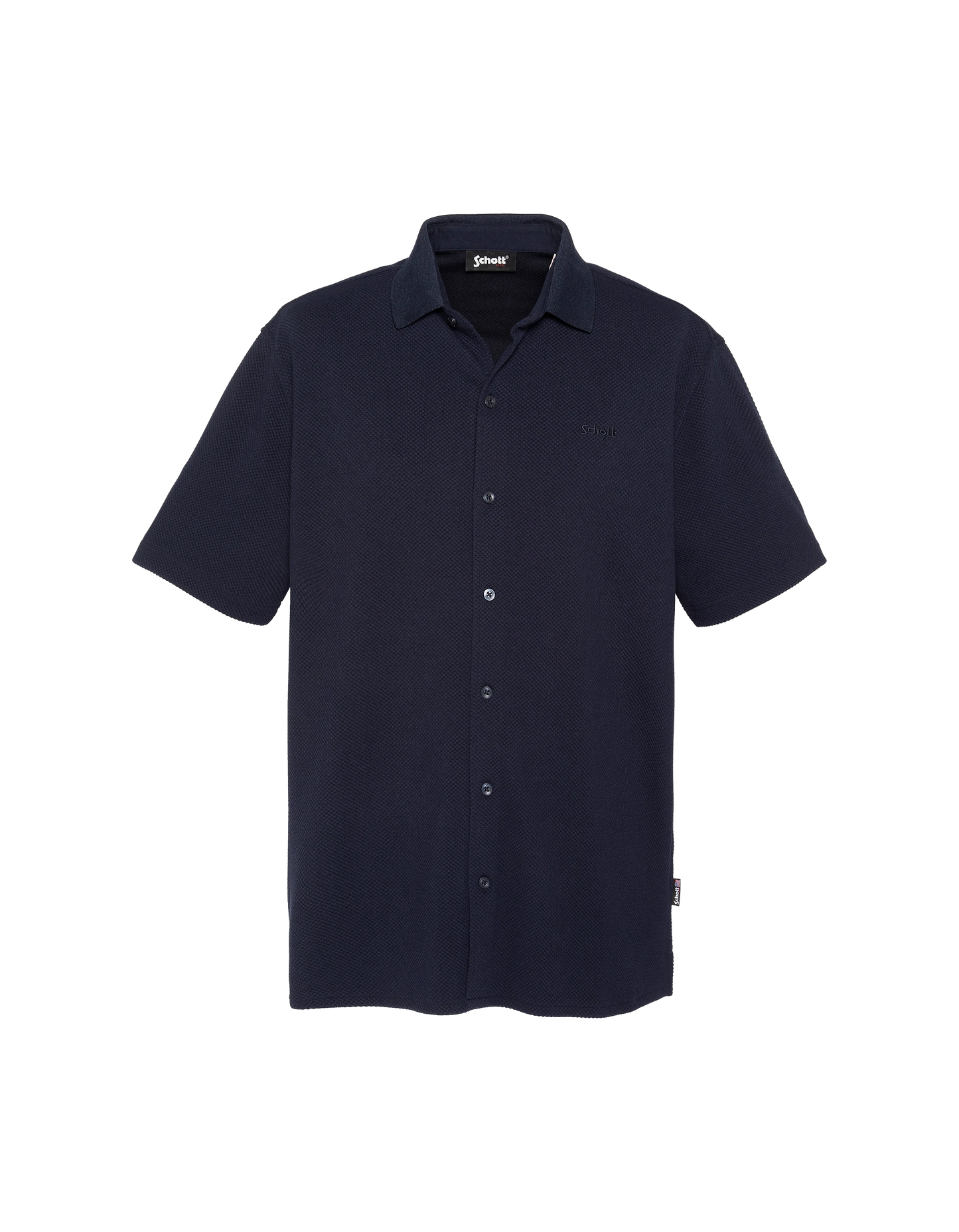 Navy blue knit shirt waffle knit