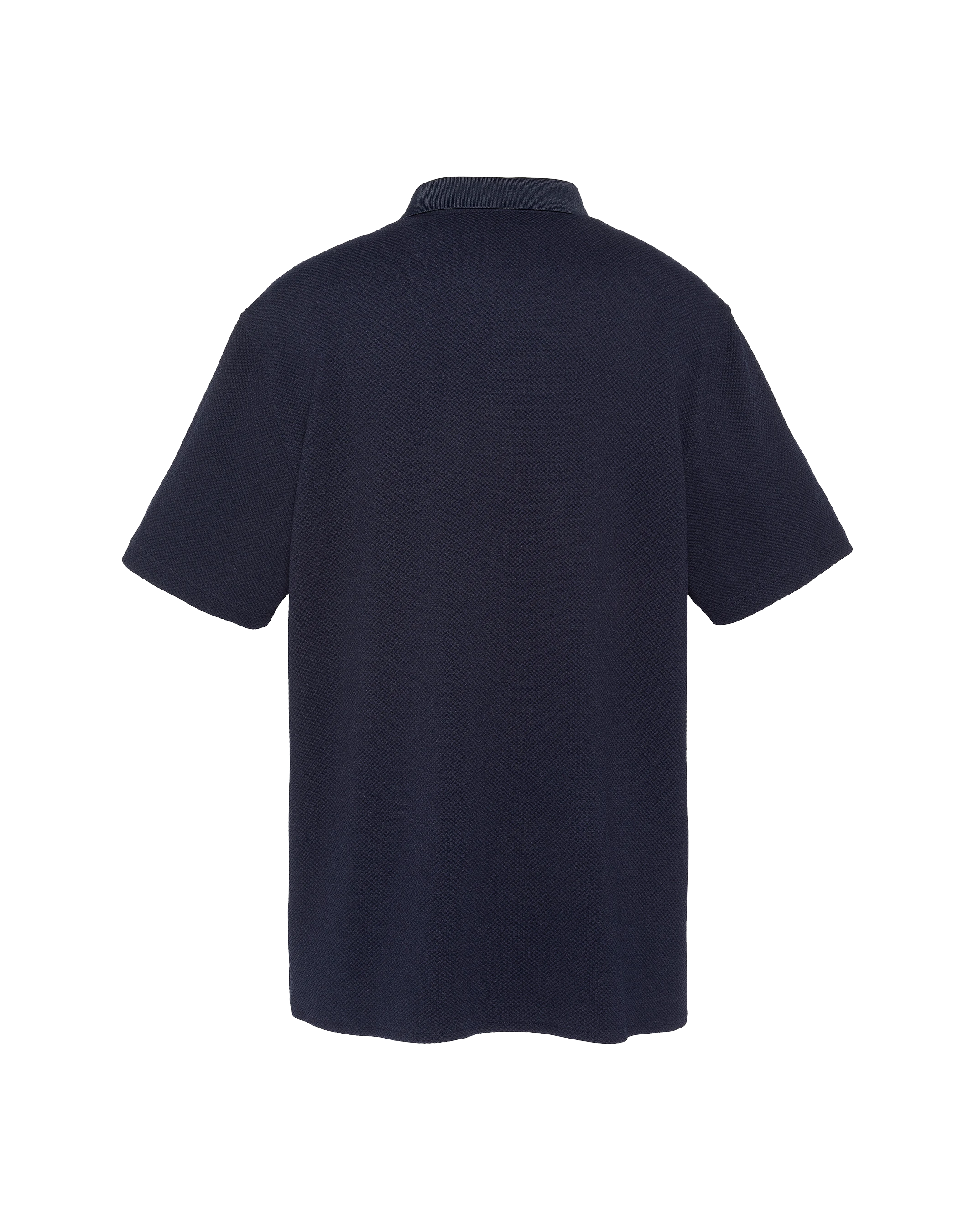 Navy blue knit shirt waffle knit-2