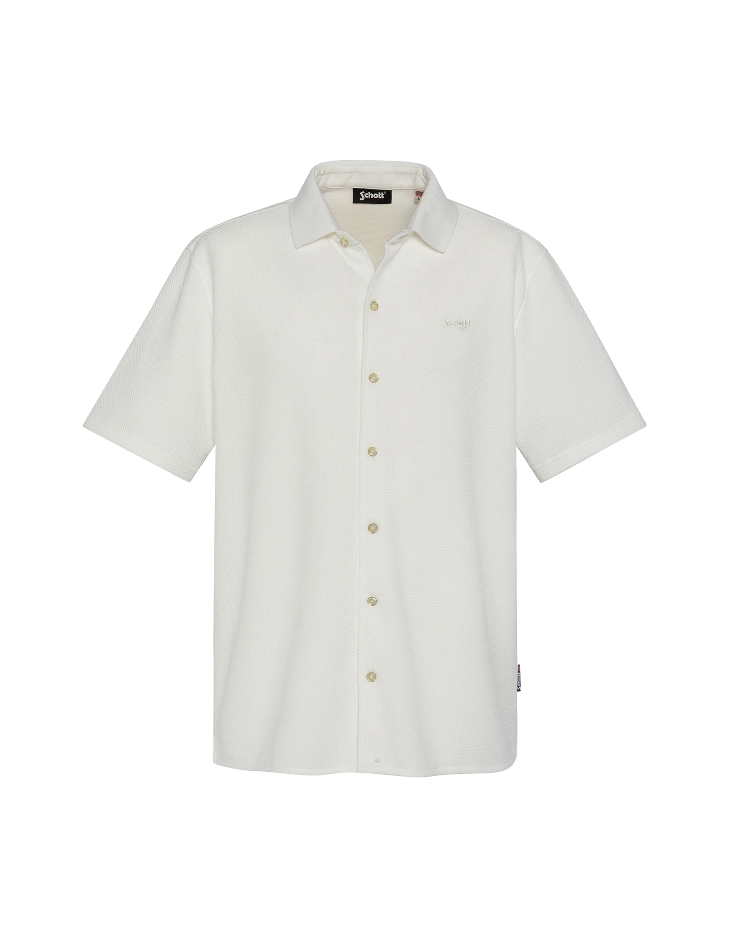 Chemisette en maille blanche effet gaufré