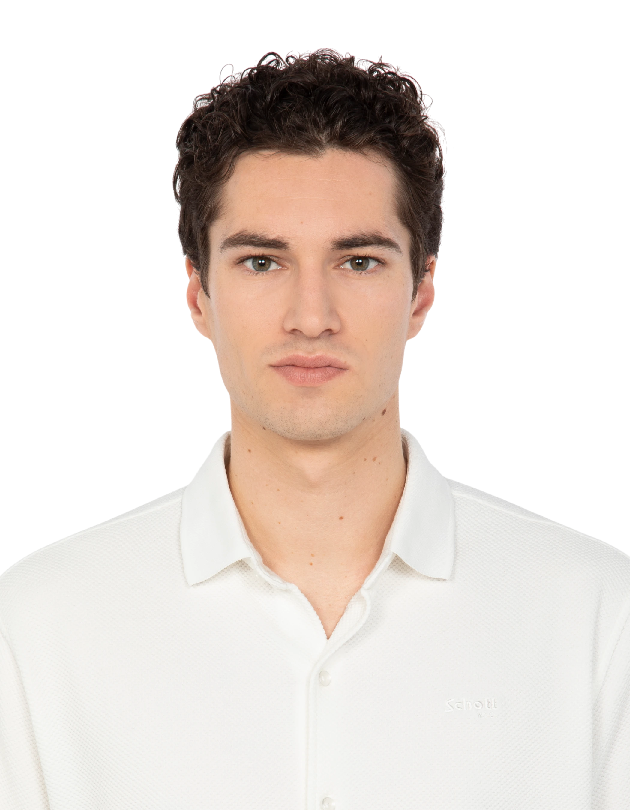 Chemisette en maille blanche effet gaufré-4