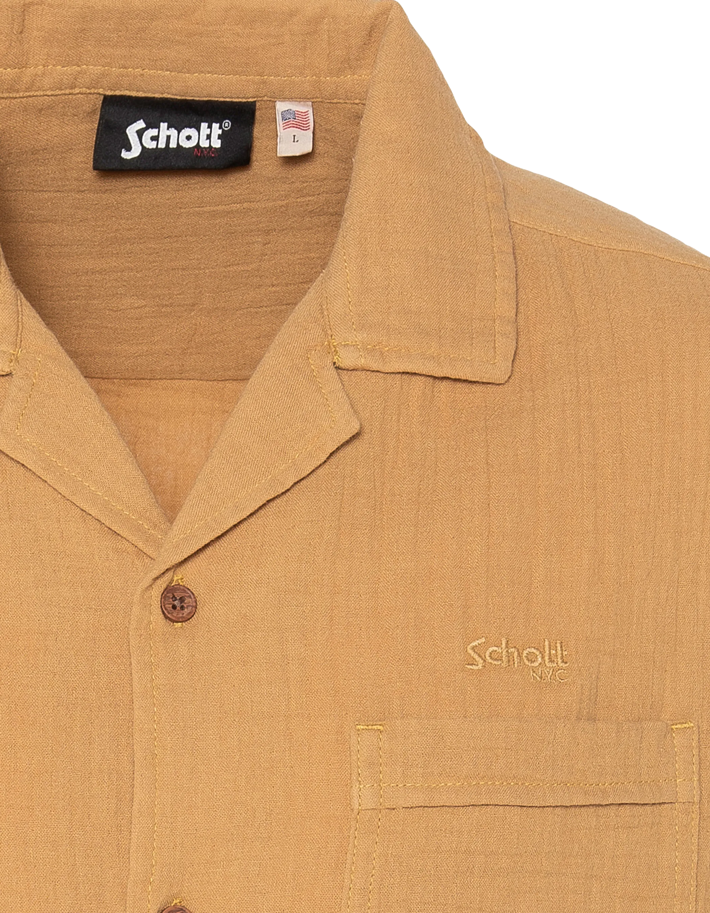 Chemisette miel en gaze de coton