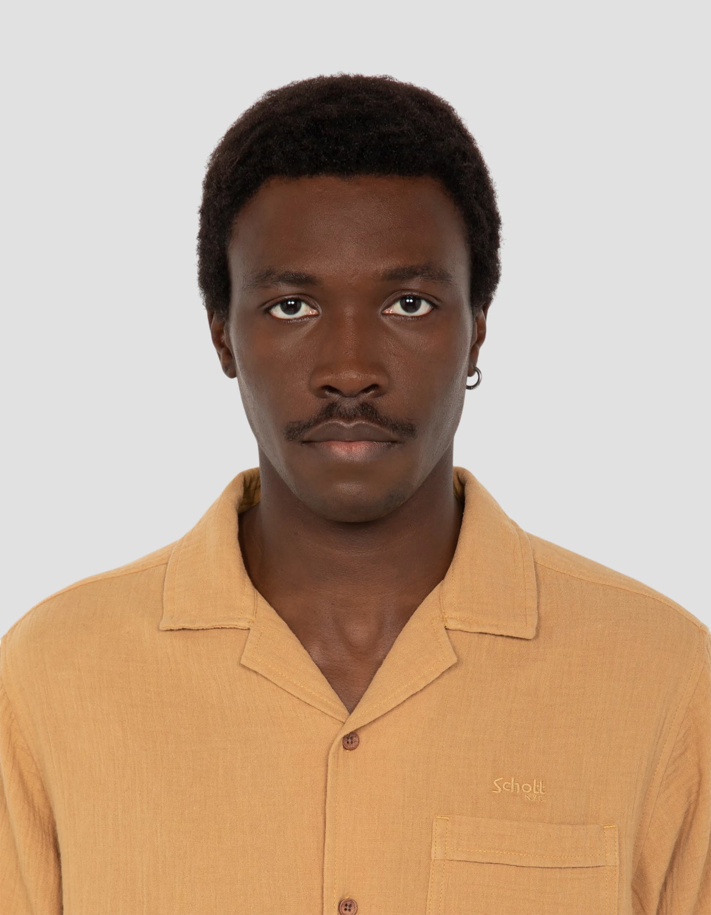 Chemisette miel en gaze de coton