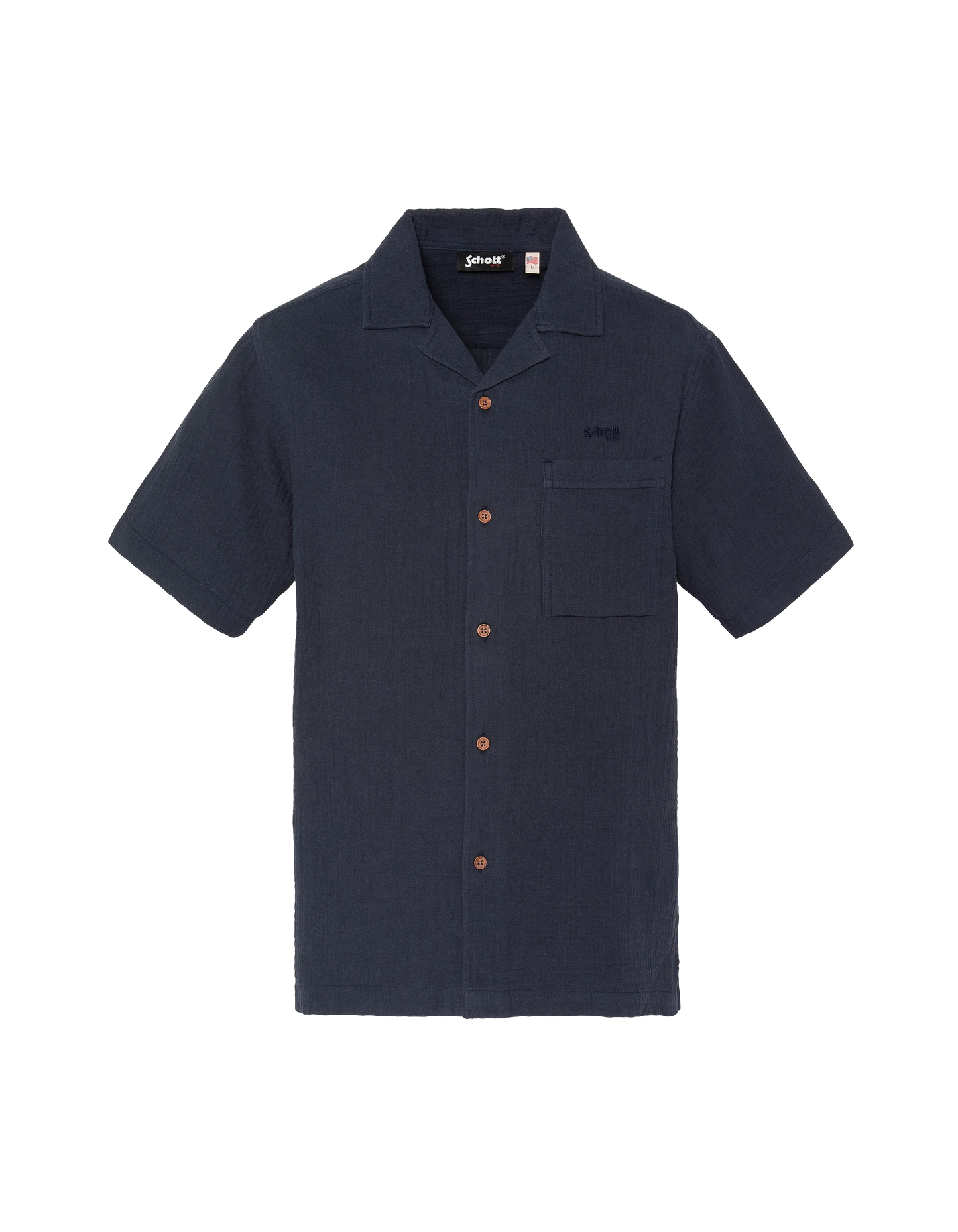 Marineblaues Hemd aus Baumwollgaze