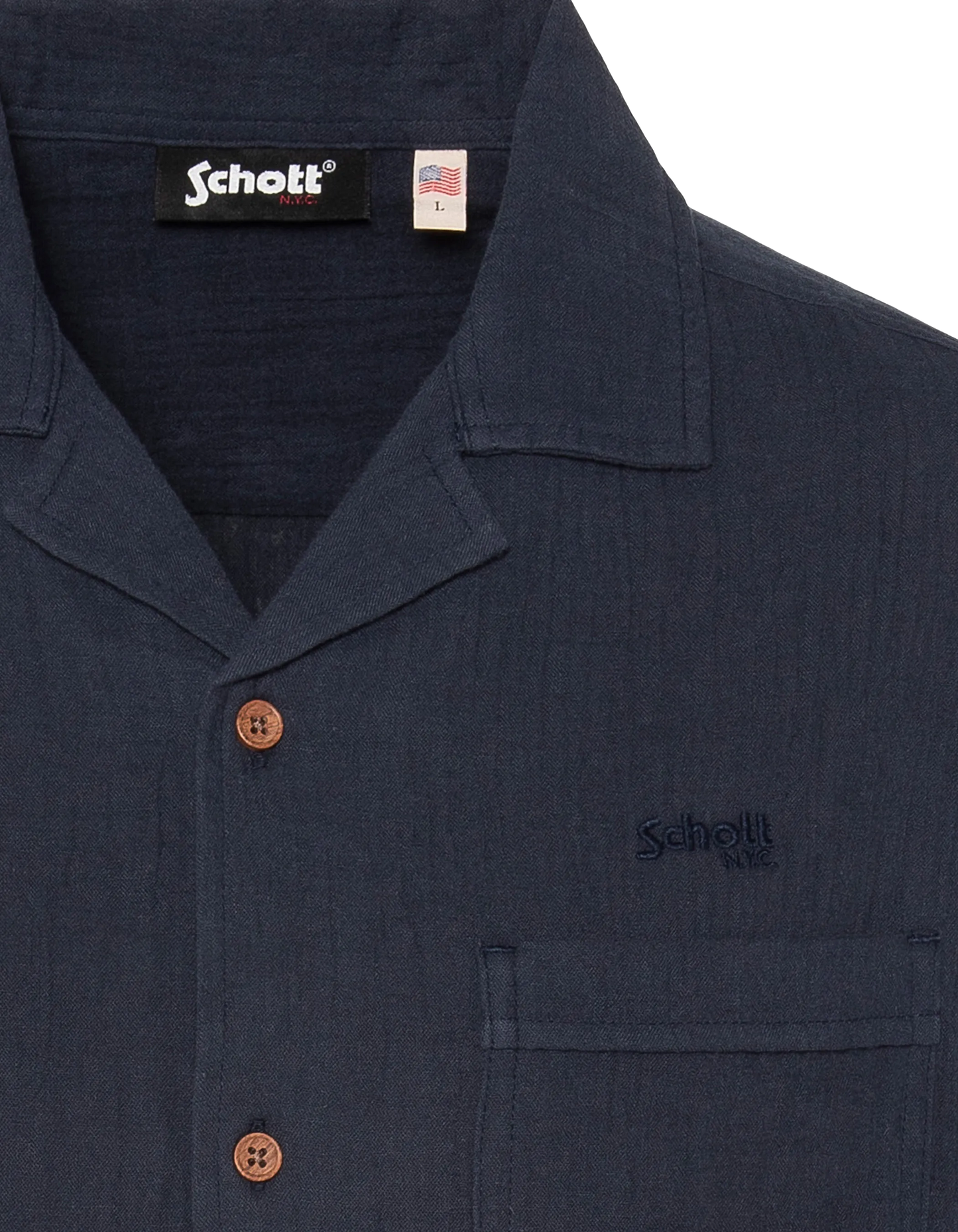 Marineblaues Hemd aus Baumwollgaze