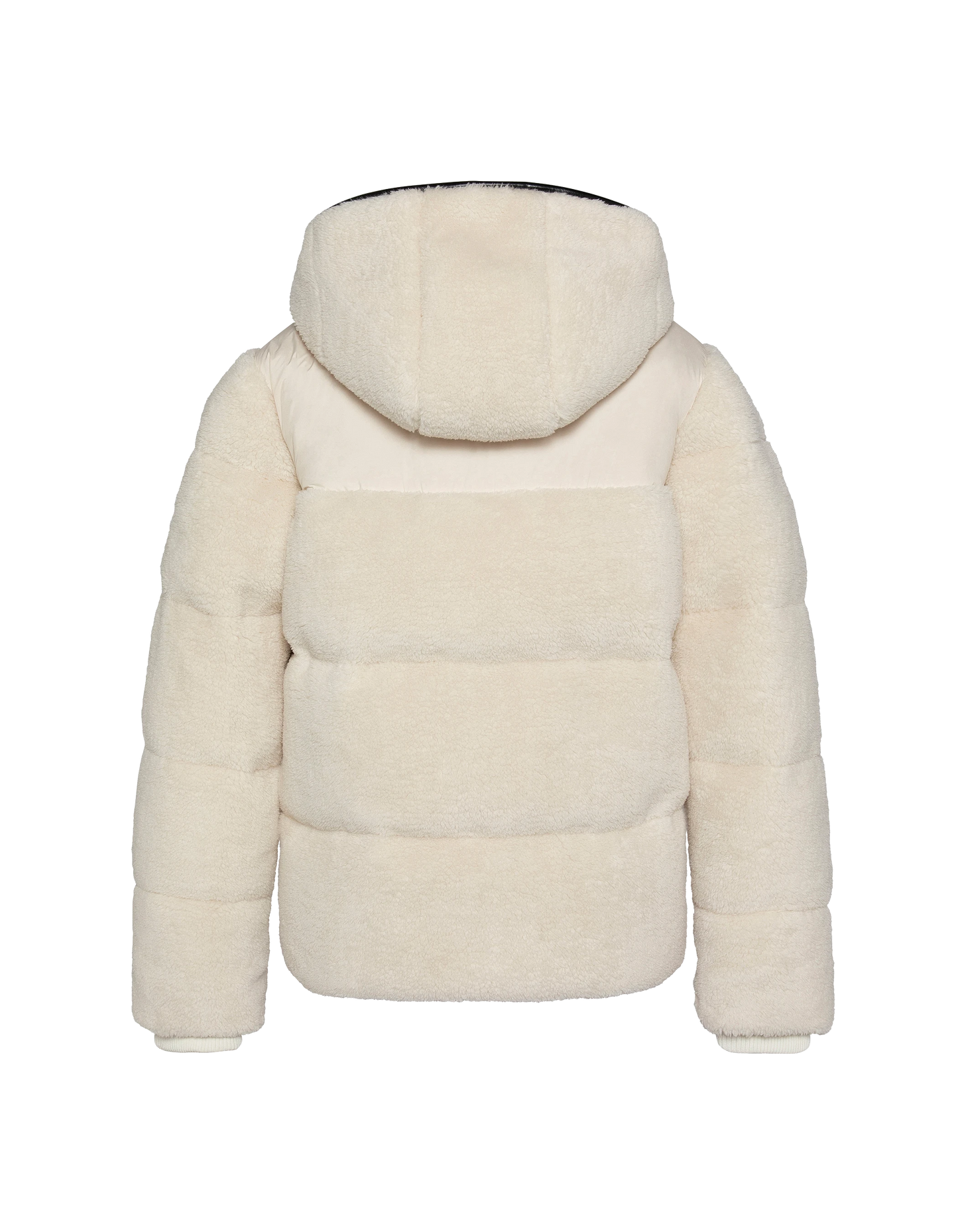 Giacca nera rotta con colletto di pelliccia in finto rimovibile