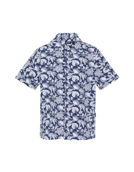 Dunkelblaues hawaiianisches Hemd