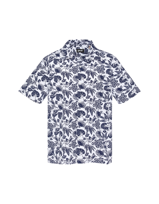 Camicia bianca hawaiana