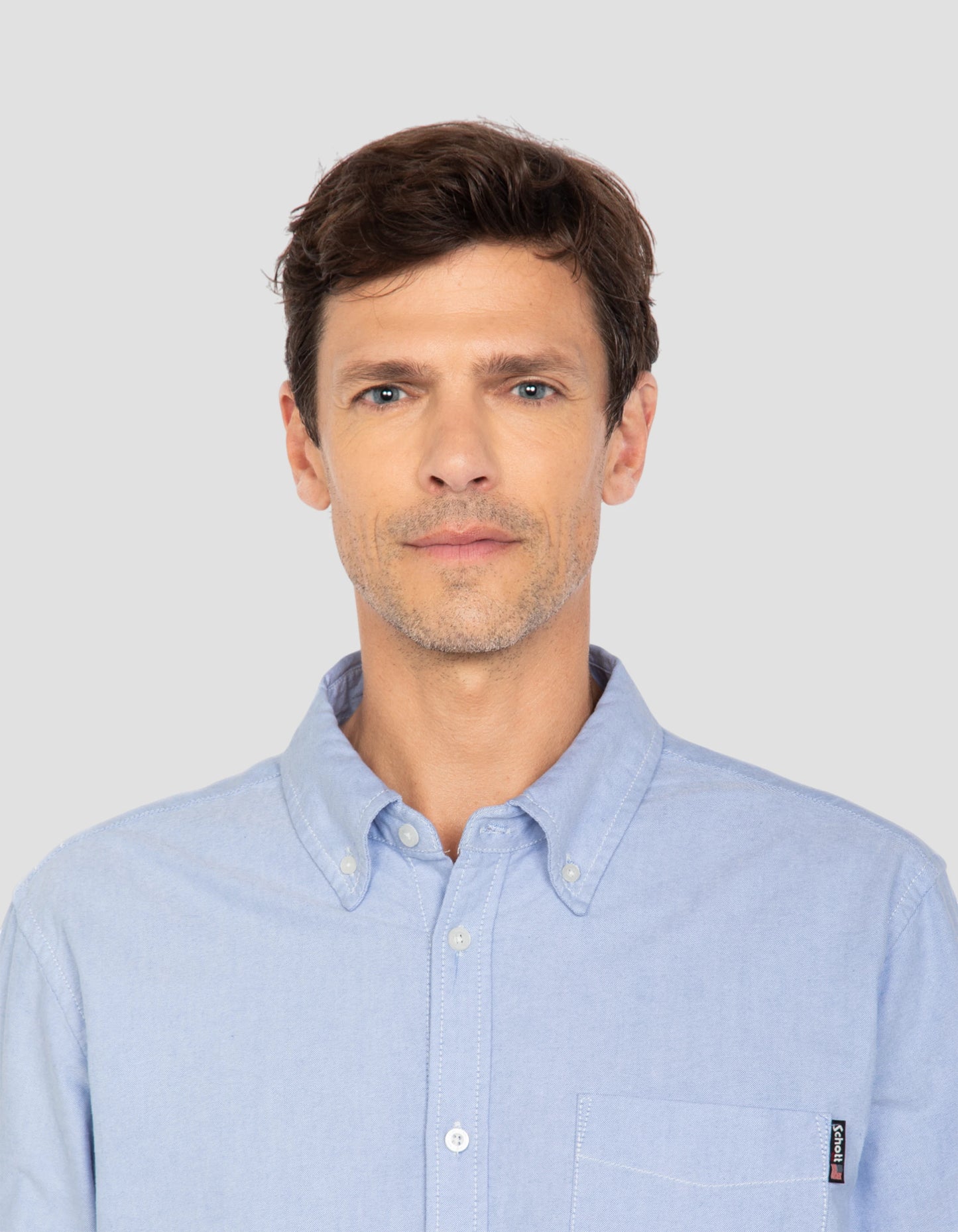 Camicia blu manica lunga