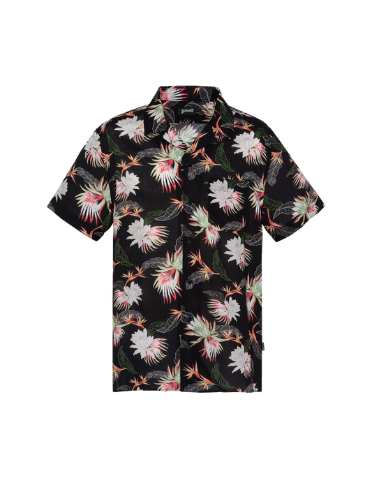 Chemise Hawaïenne noire