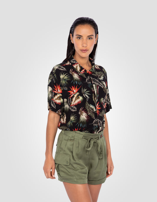 Black Hawaiian shirt