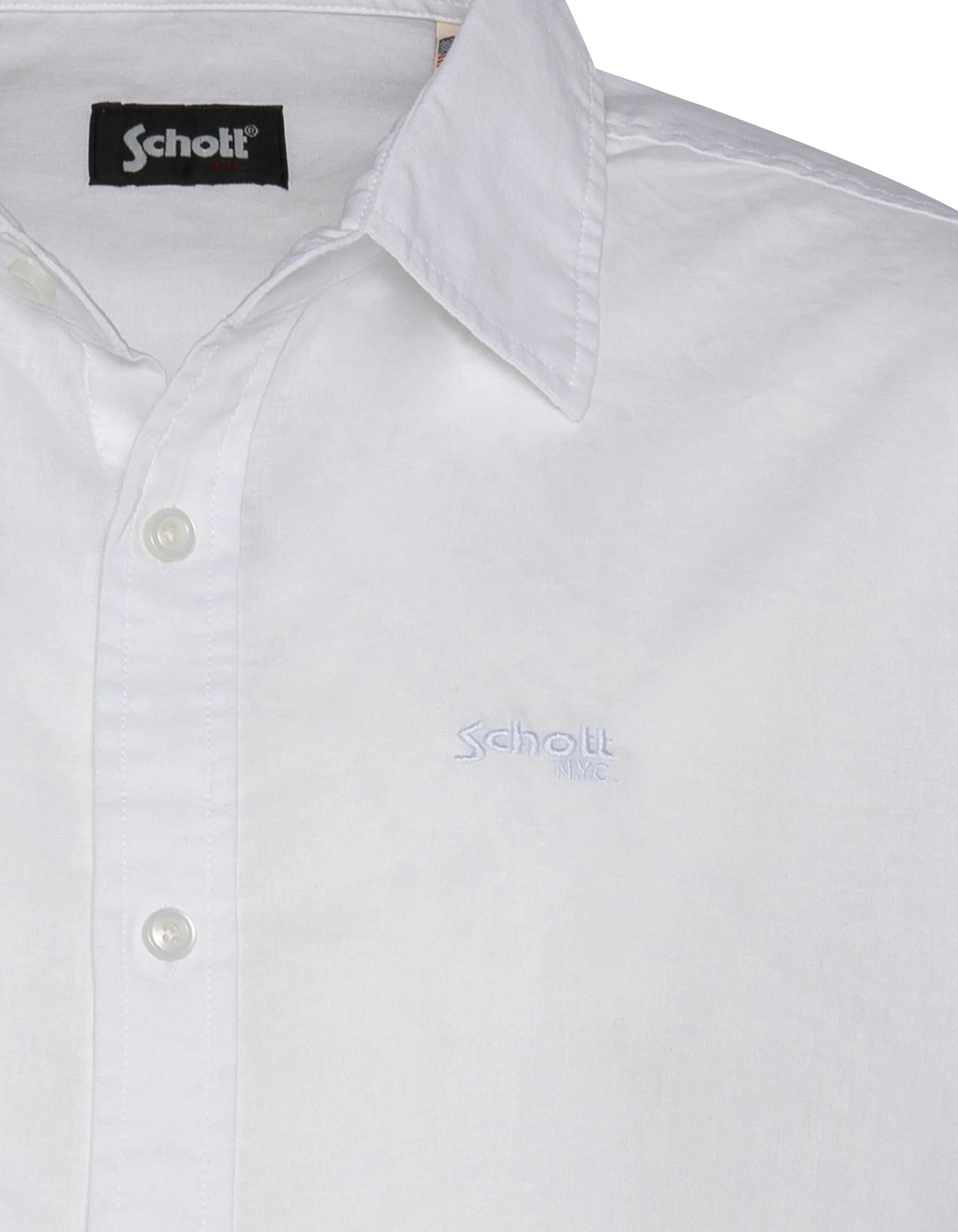 Camicia bianca con cotone lungo e maniche di lino