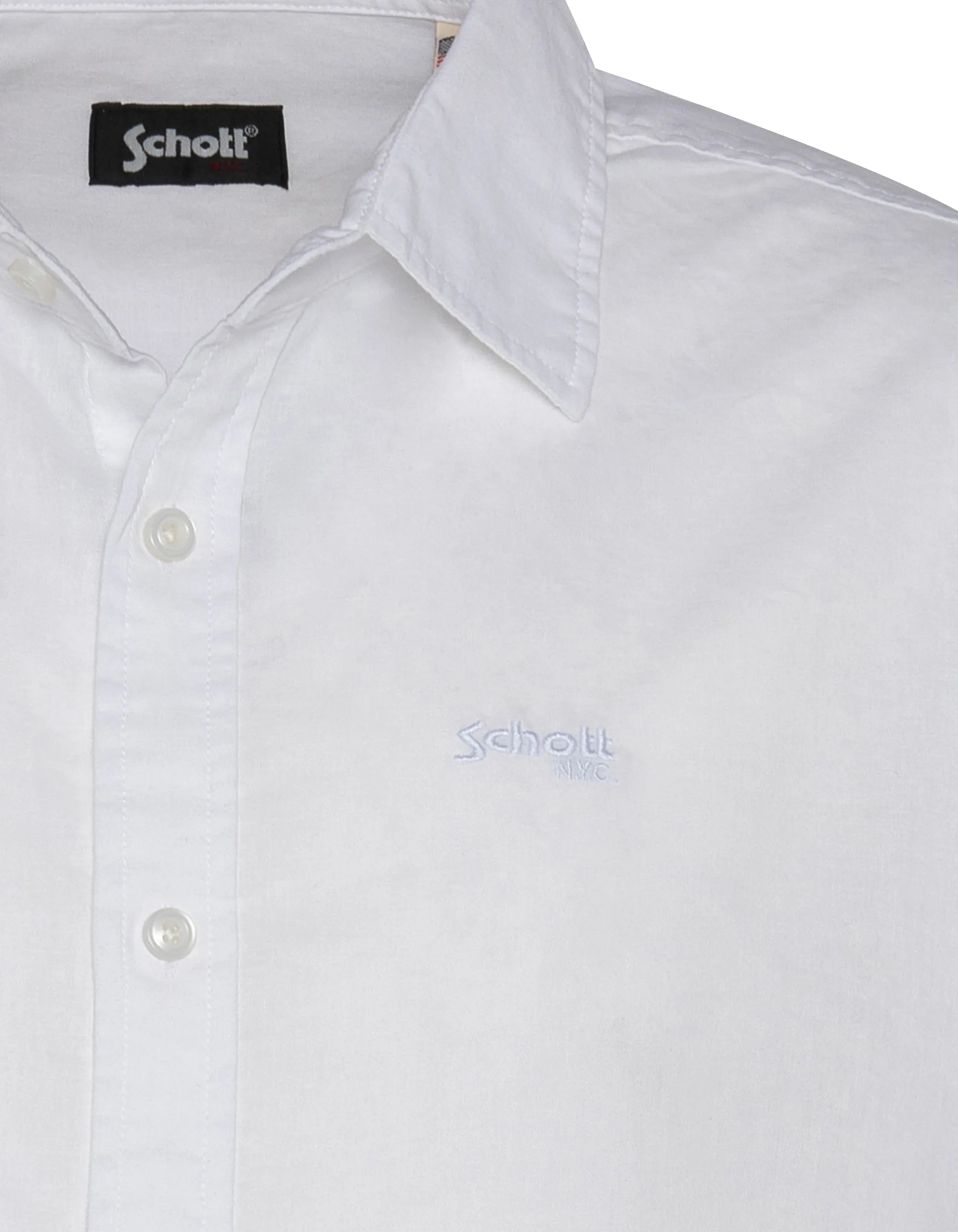 Camicia bianca con cotone lungo e maniche di lino-3