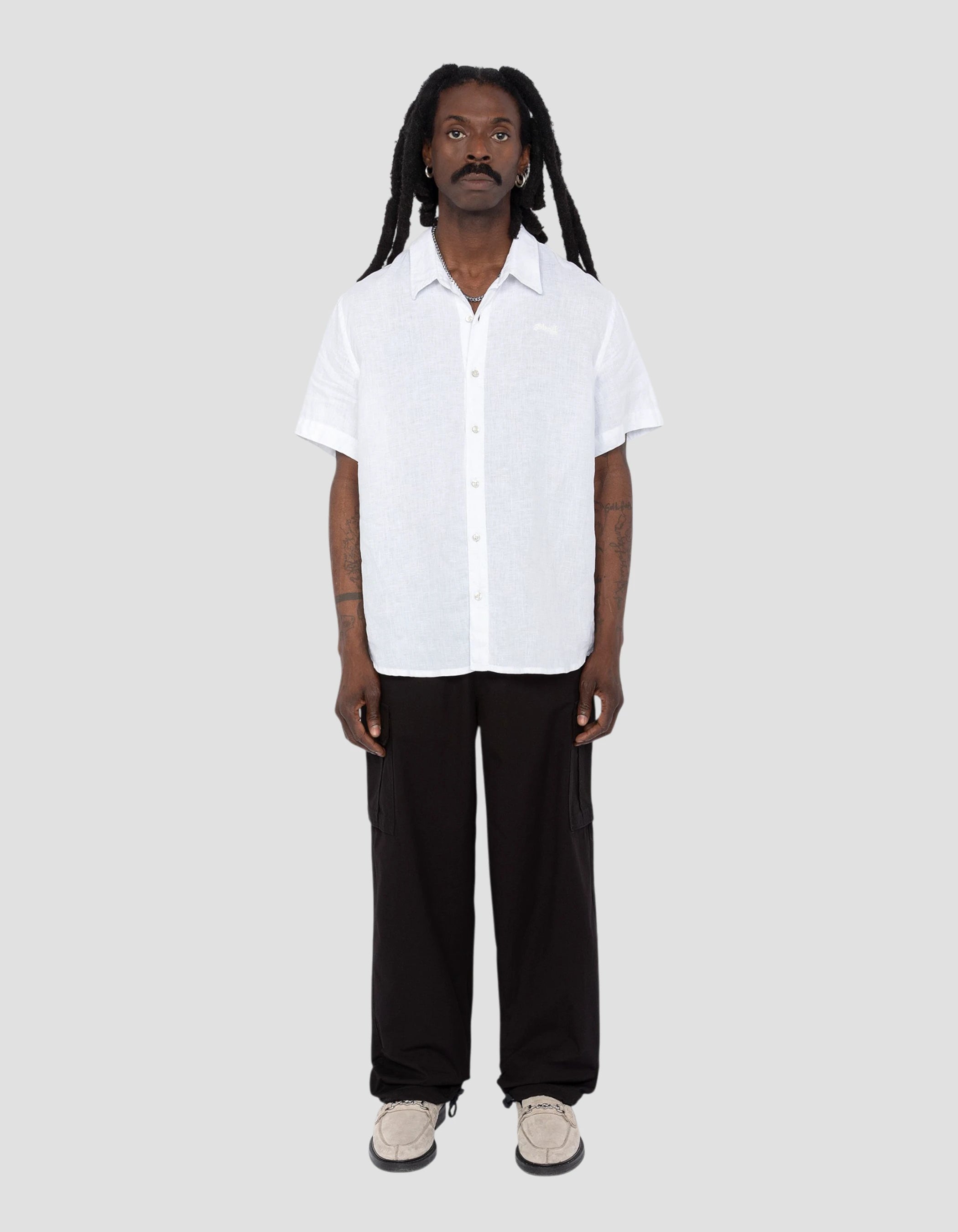 Chemisette blanche en lin-1