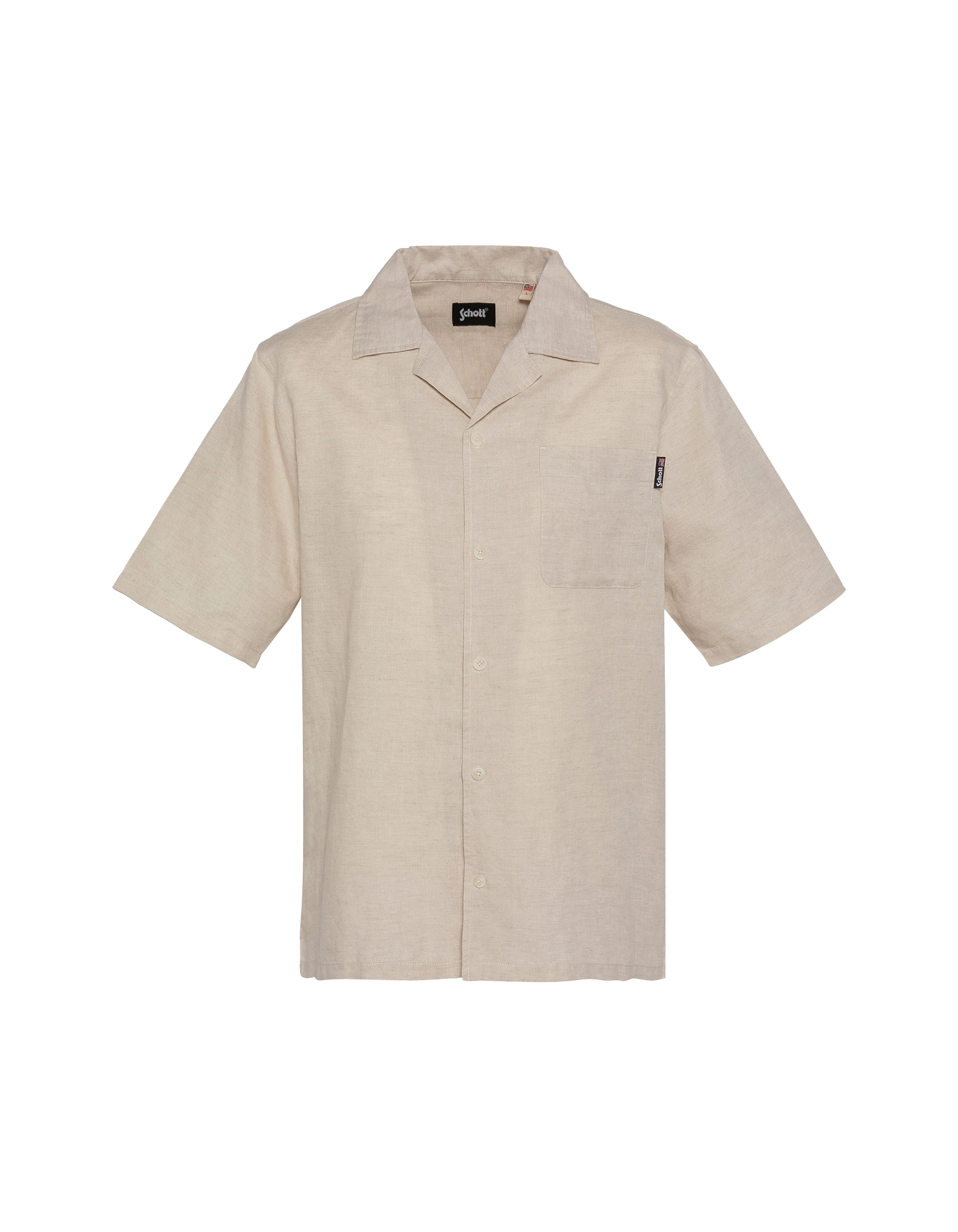 Beige linen blend shirt