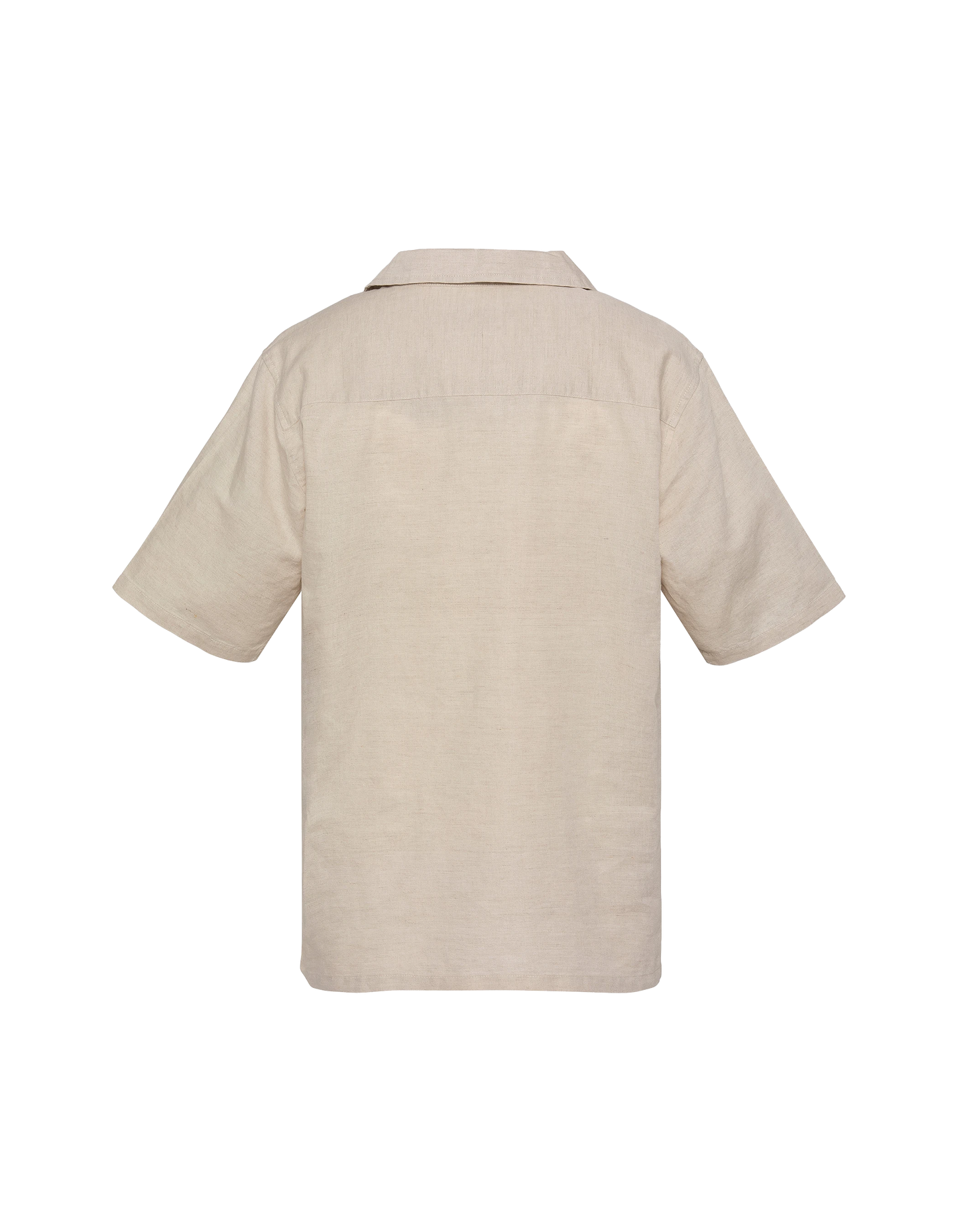 Beige linen blend shirt