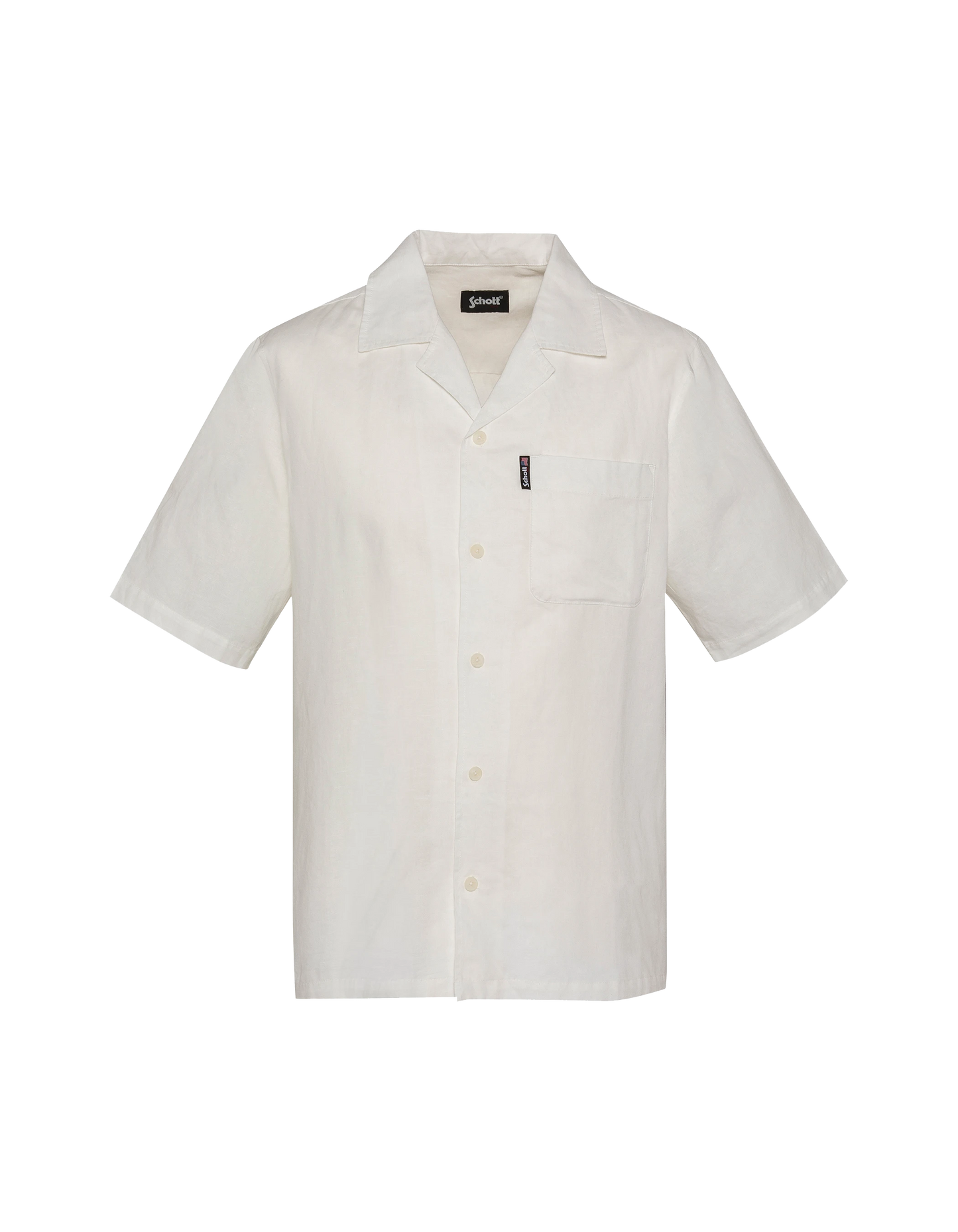 White linen blend shirt