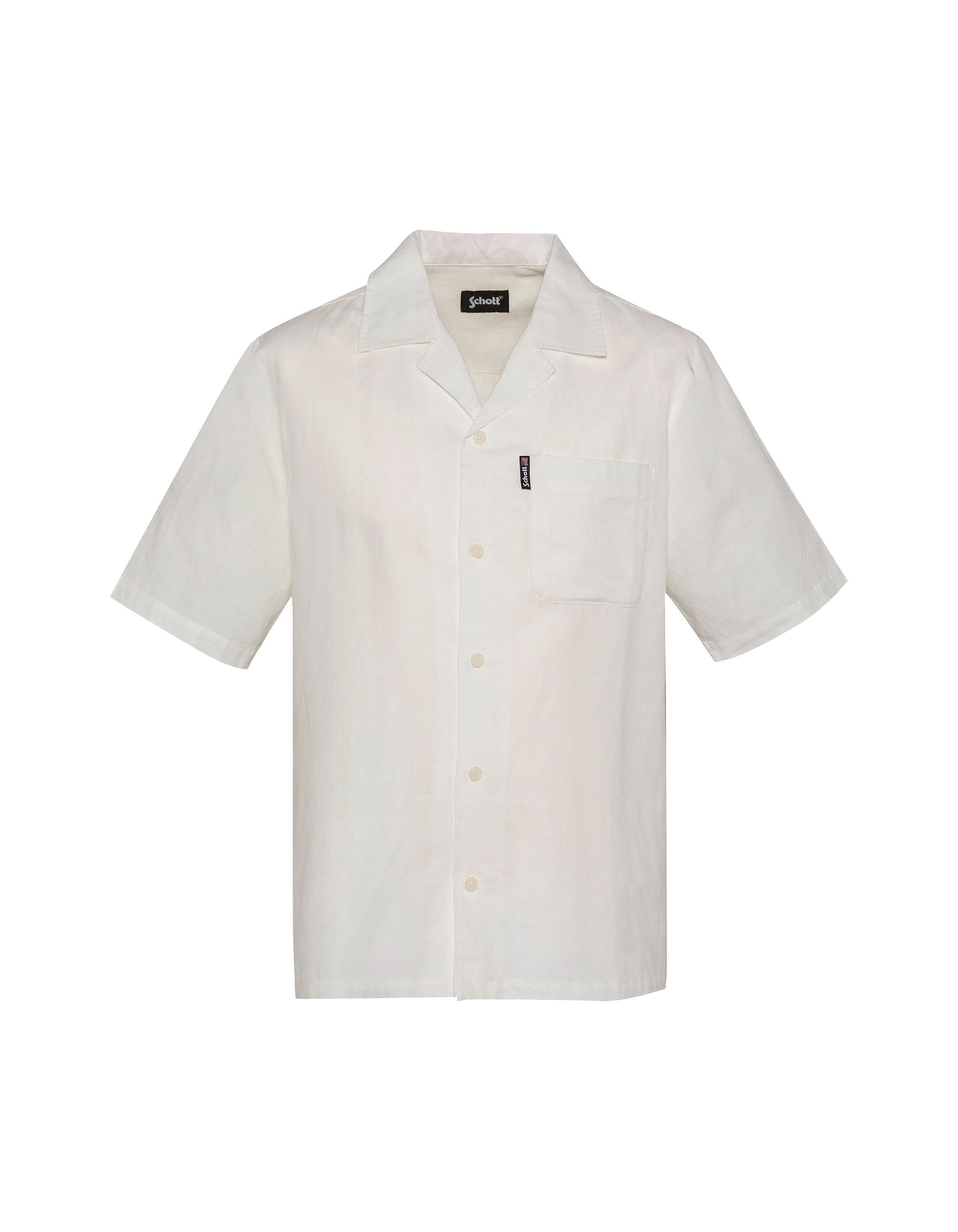 White linen blend shirt-1