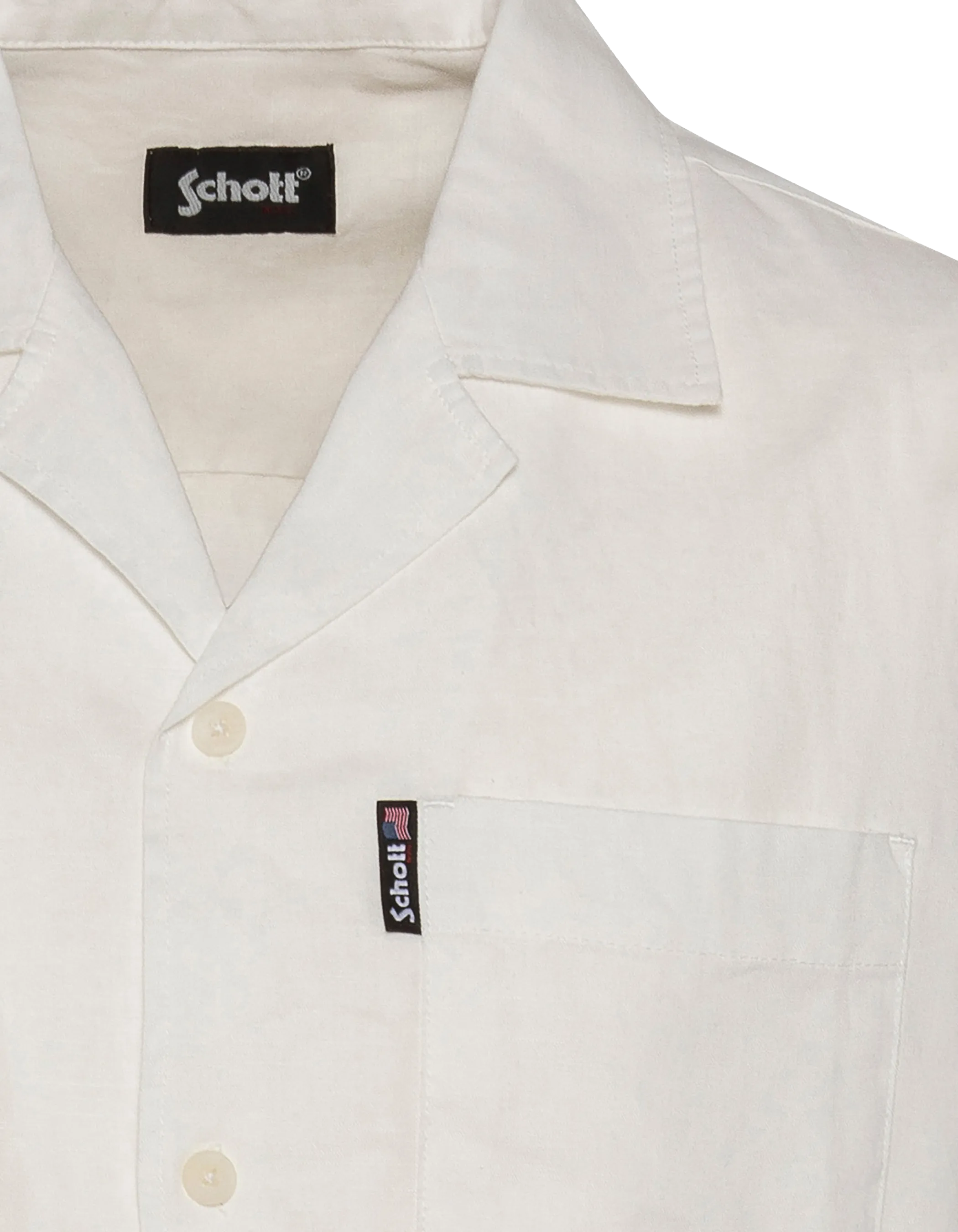 White linen blend shirt-3
