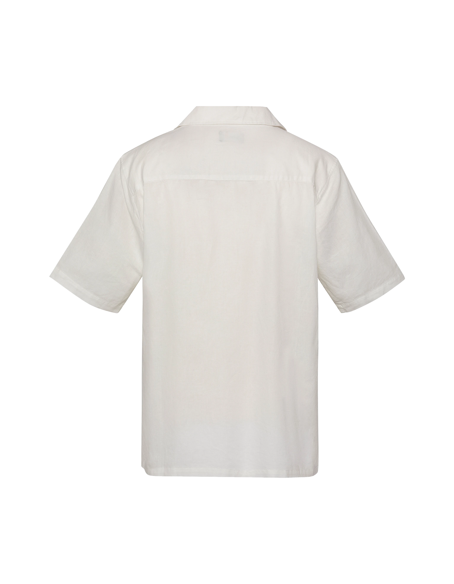 White linen blend shirt