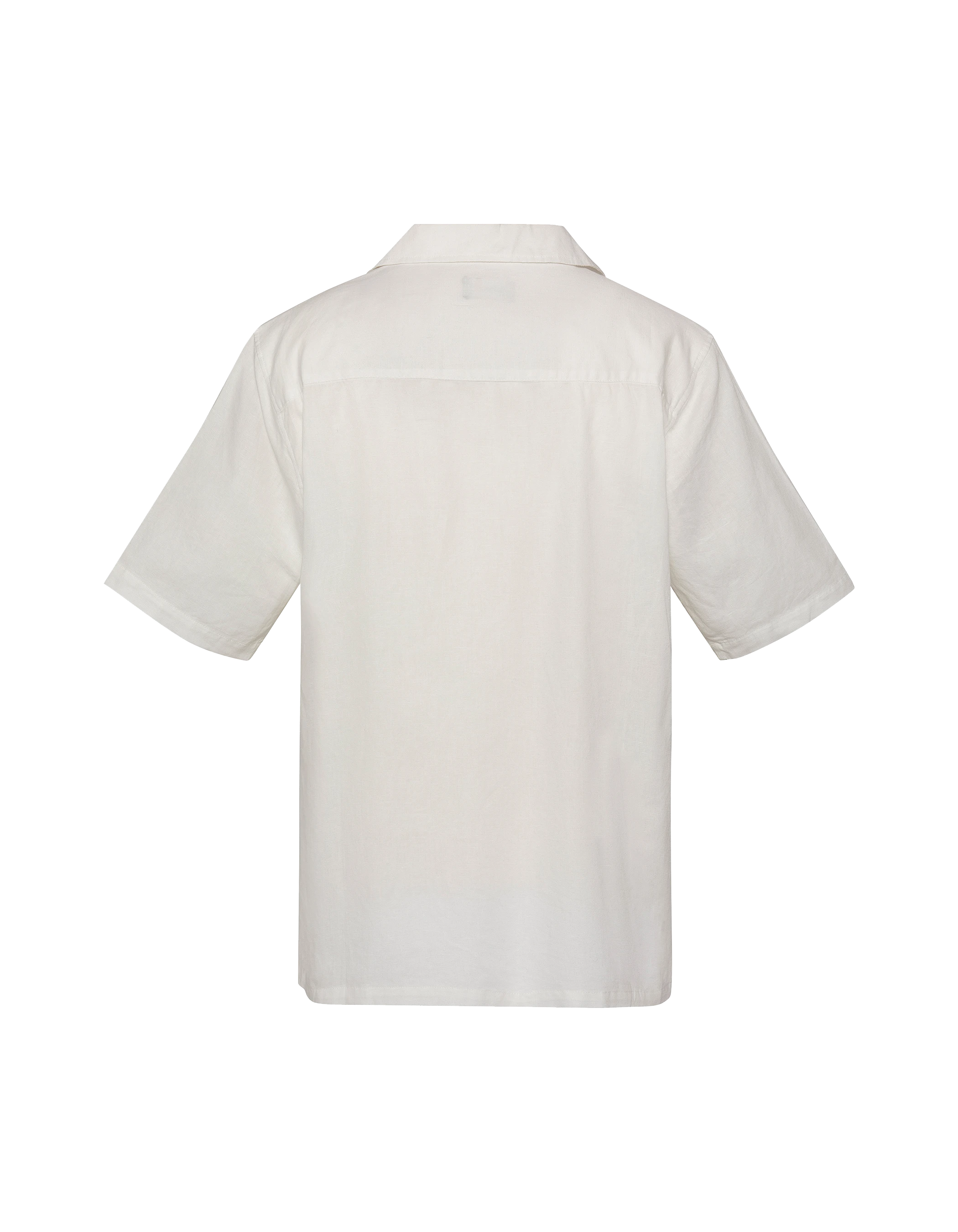 White linen blend shirt-2