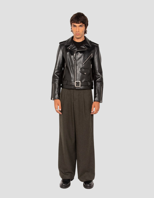 Perfecto® schwarze Motorradjacke „Born to Ride – Two Star“
