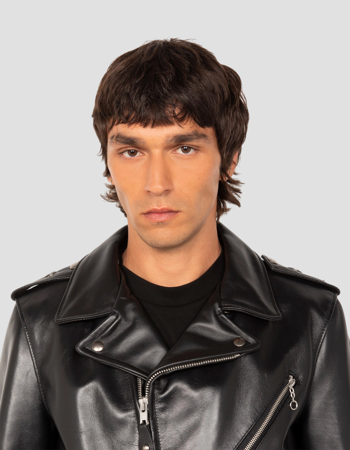 Chaqueta de moto negra Perfecto® “Born to Ride – Two Star”-5