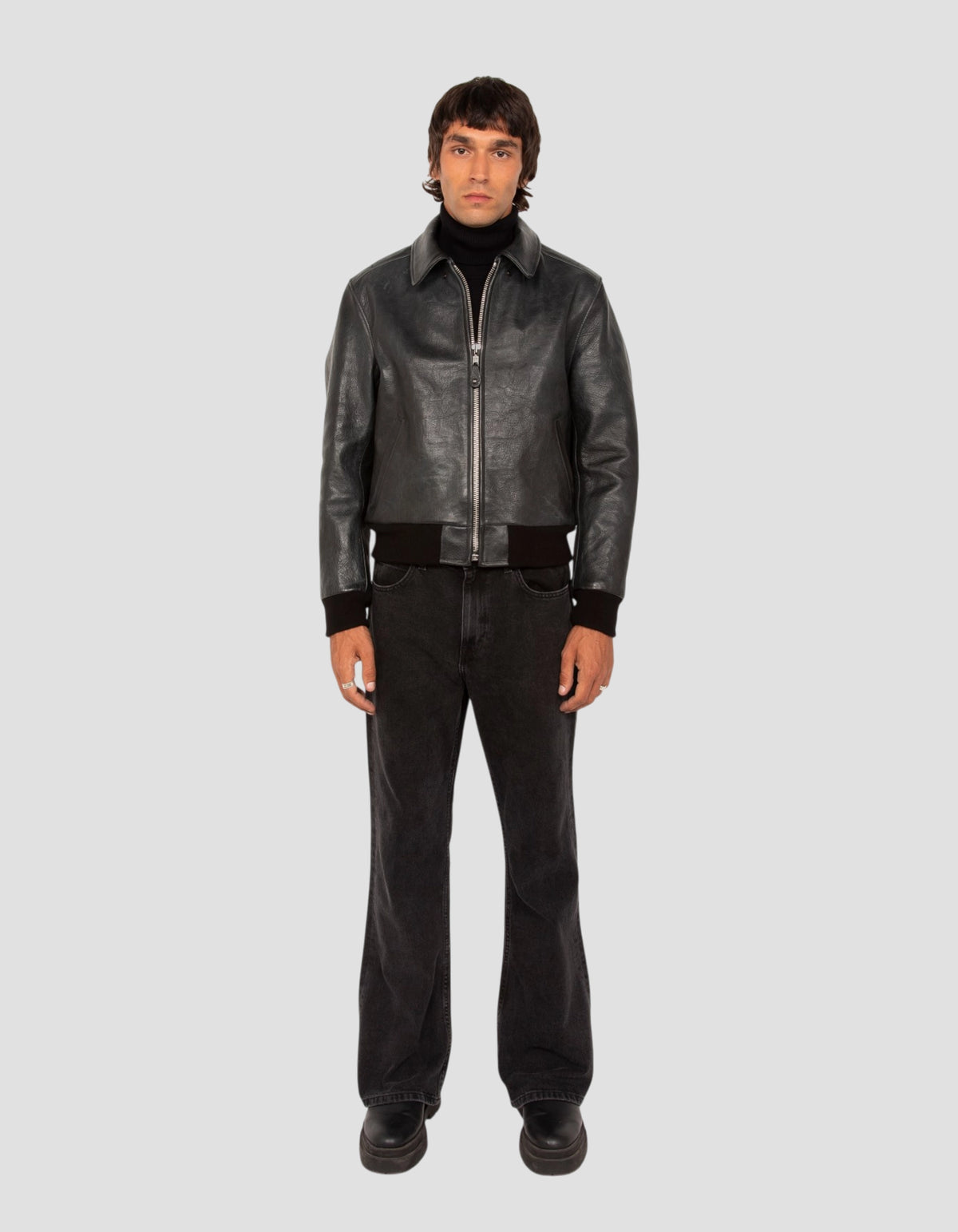 Cazadora bomber negra “Asbury Park”-1