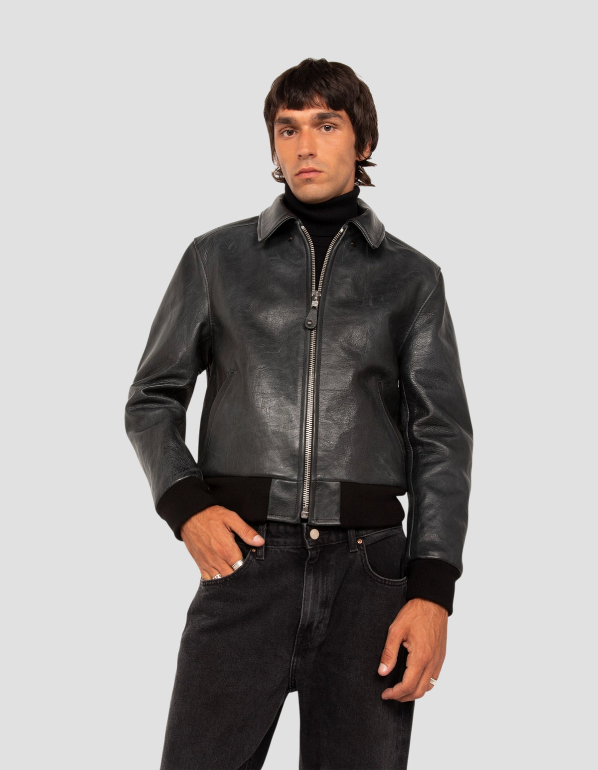 Cazadora bomber negra “Asbury Park”-3
