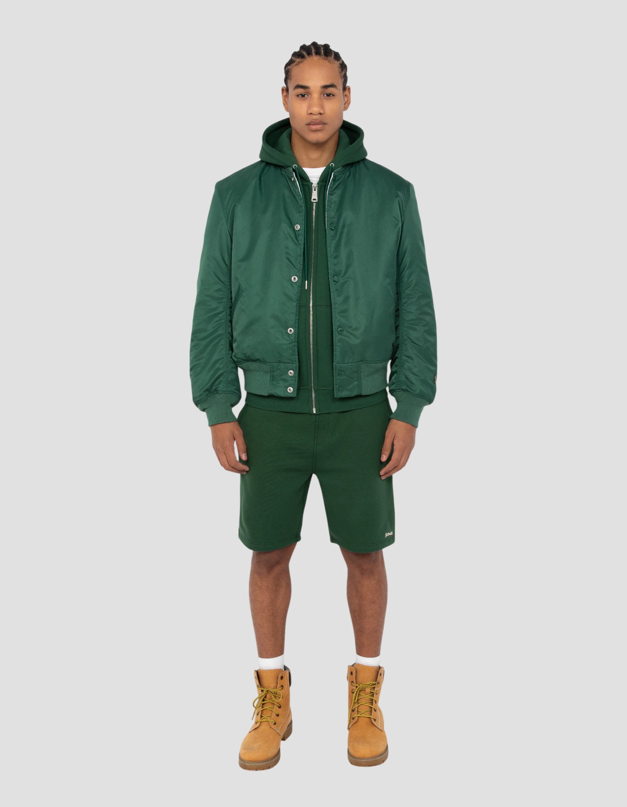 Blouson urban vert oversize-1