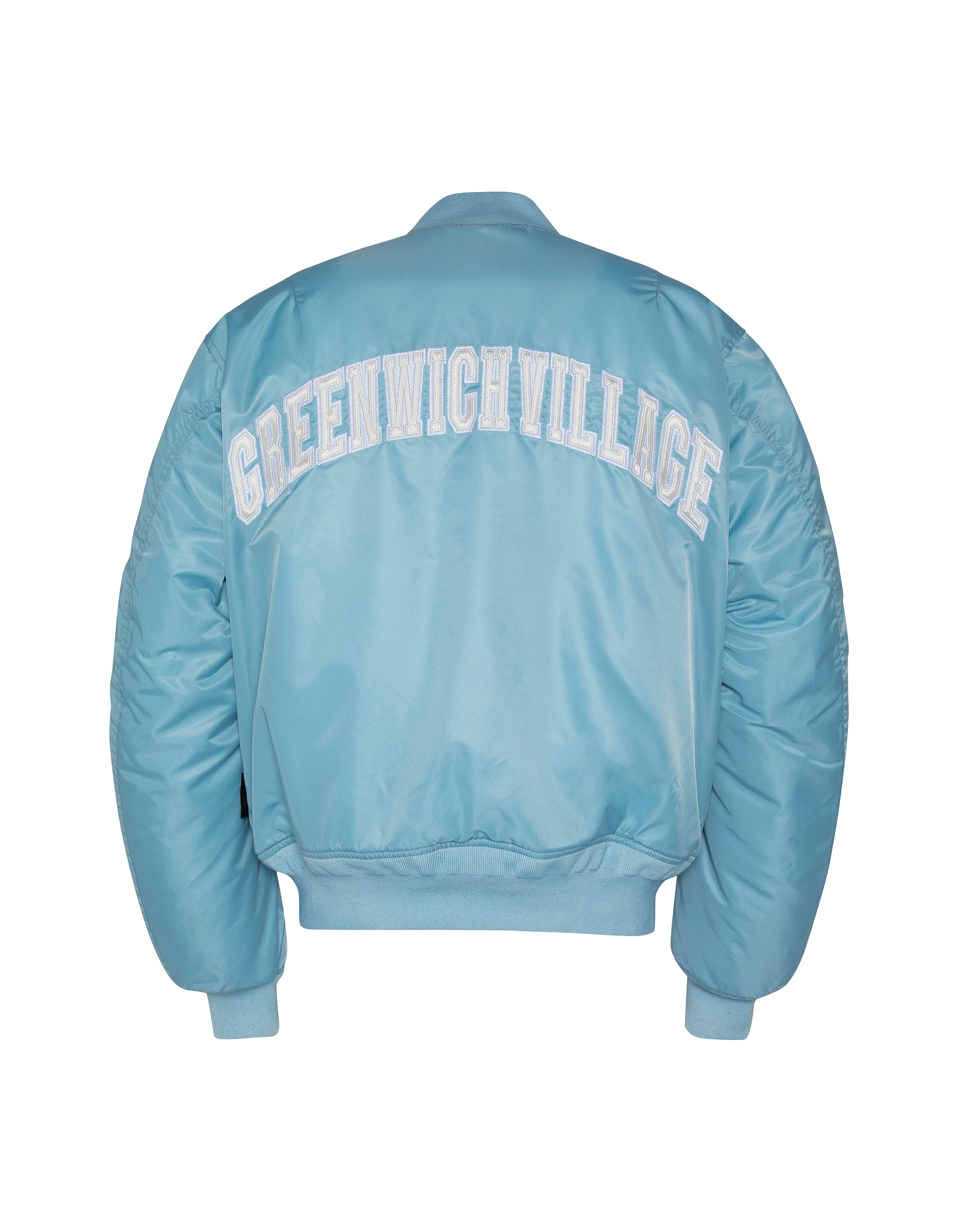 Blouson urban bleu ciel oversize-2