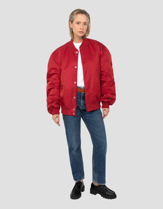 Blouson urban rouge foncé oversize