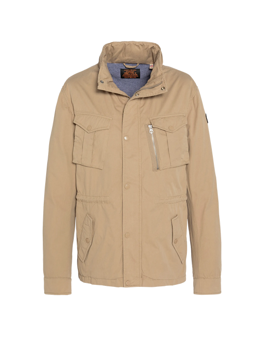 Sherpa lined hooded long khaki -hooded - Jackson25 | Schott NYC®