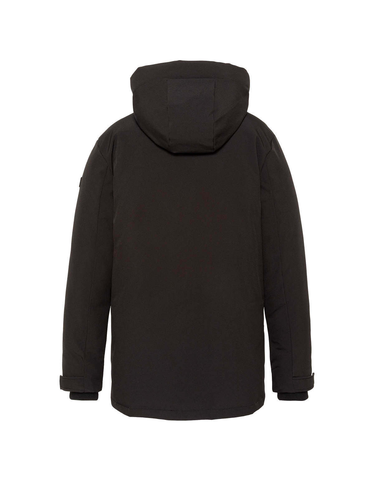 Parka multipoches à capuche noire-10