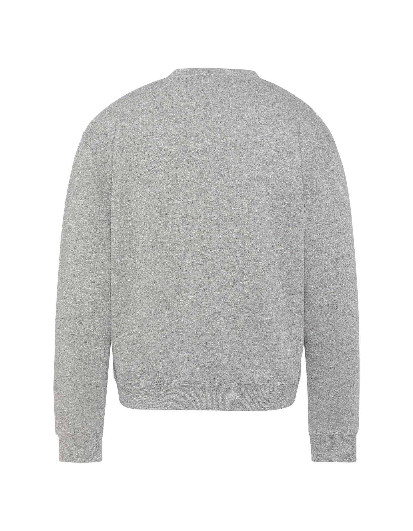 Collar rotondo stampato di felpa grigia