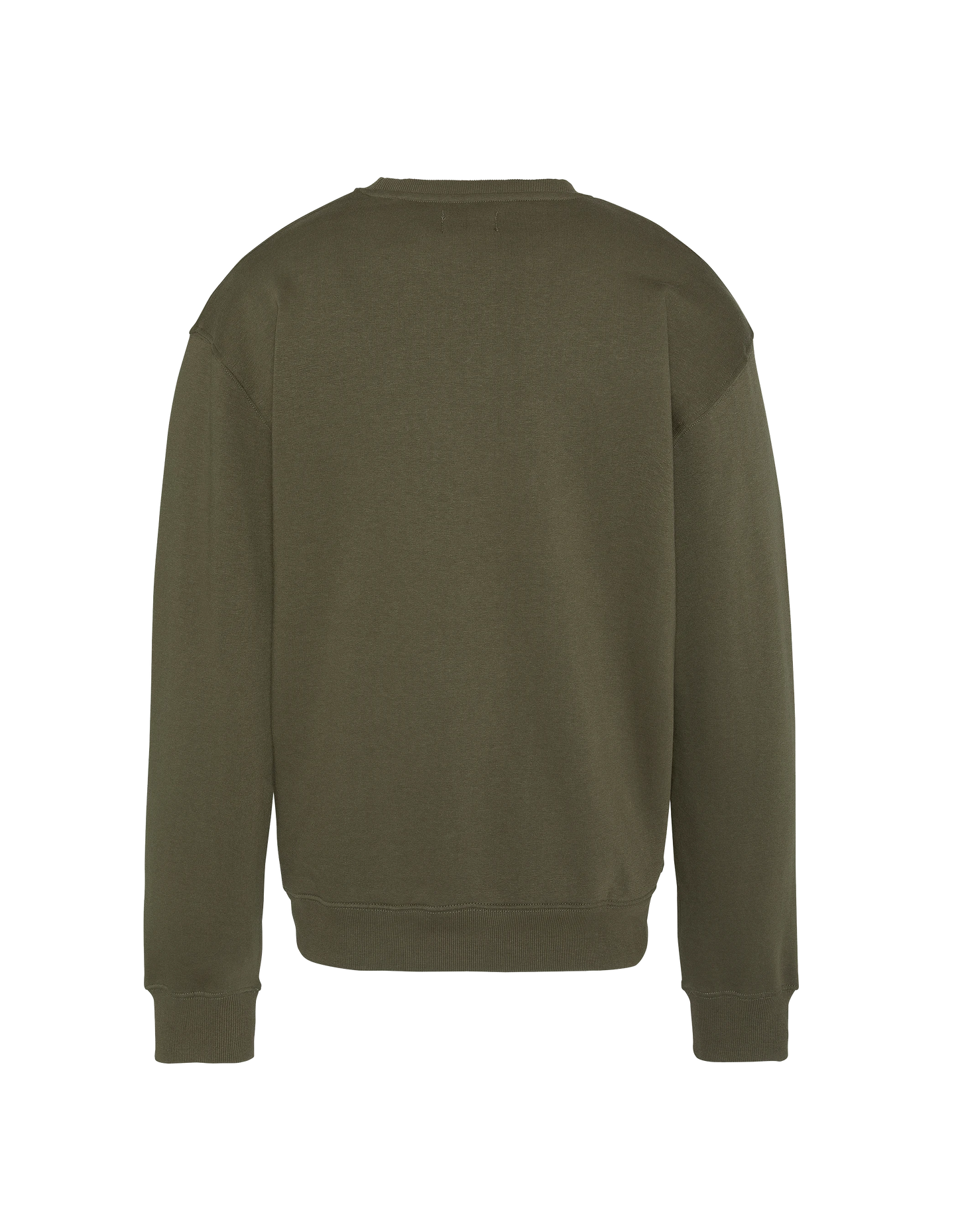 Felpa Khaki Stampa del collo rotondo