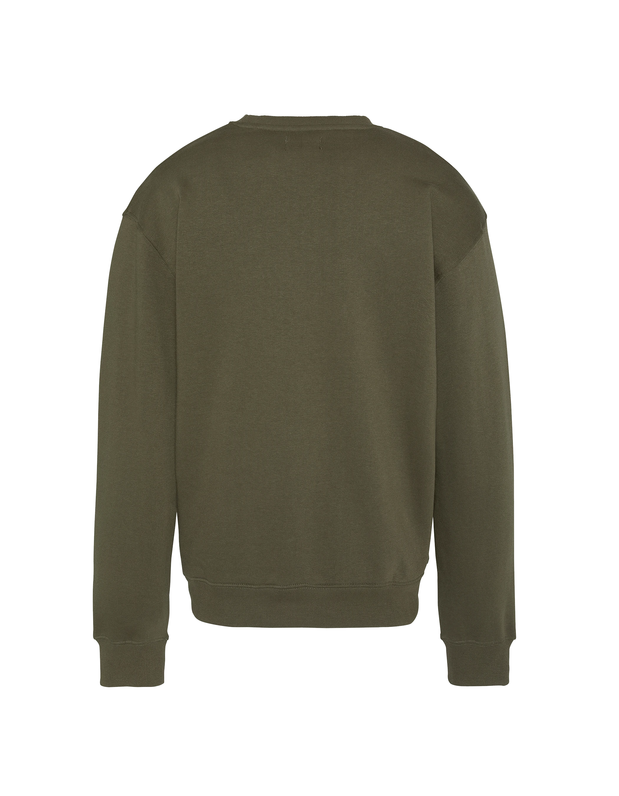 Felpa Khaki Stampa del collo rotondo-2