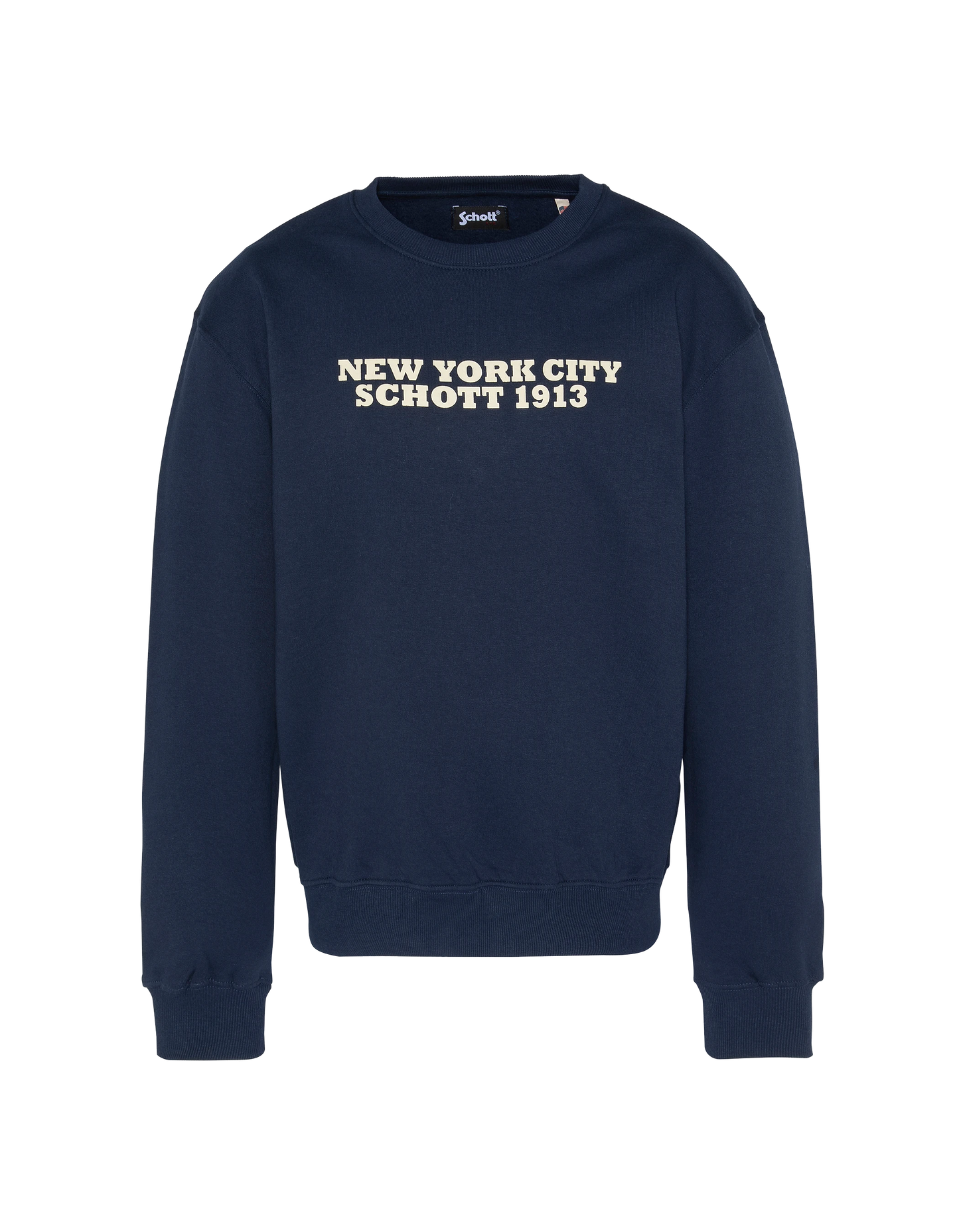 Spacca blu navy stampato round col