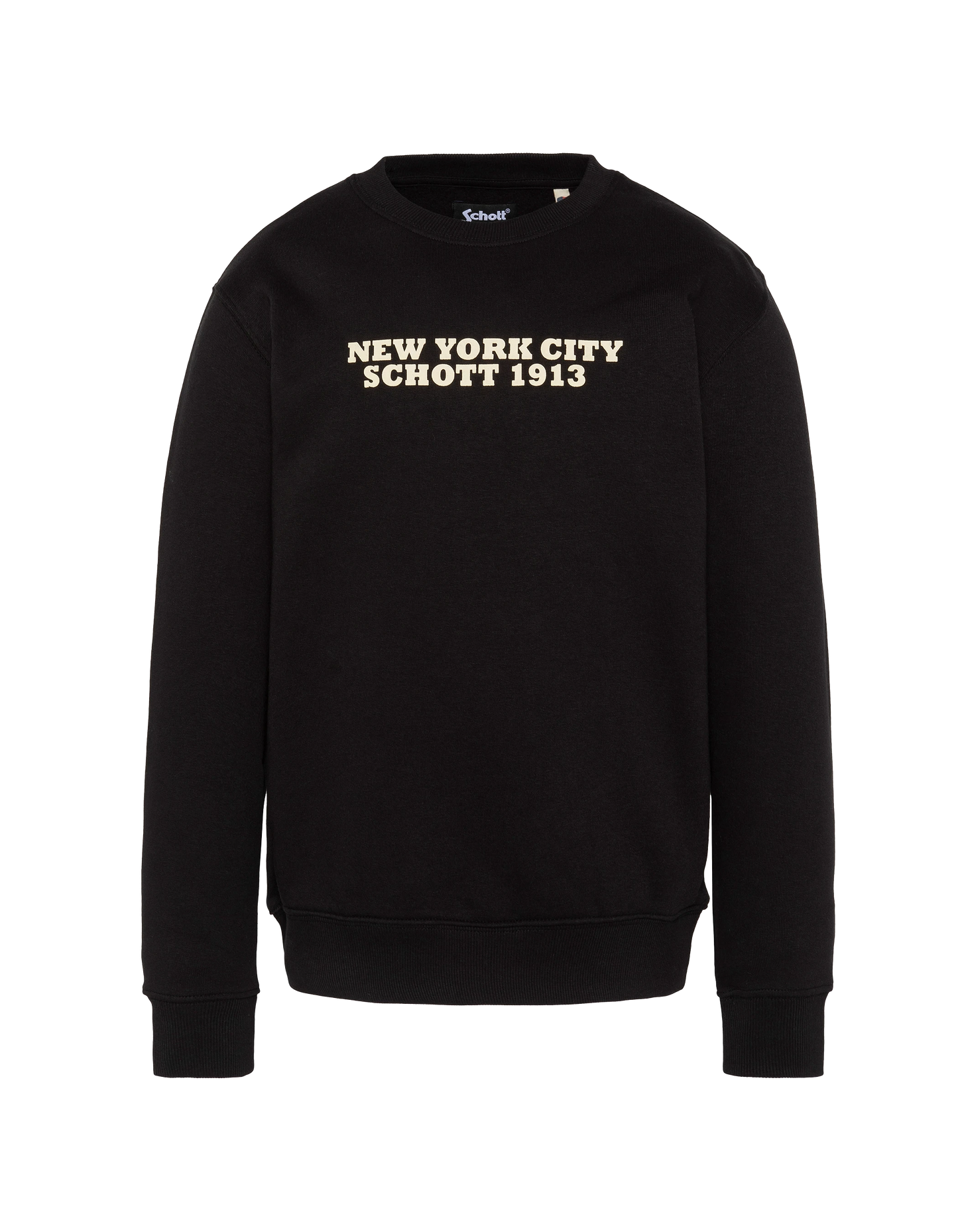 Sweatshirt Black Round Color Kinder