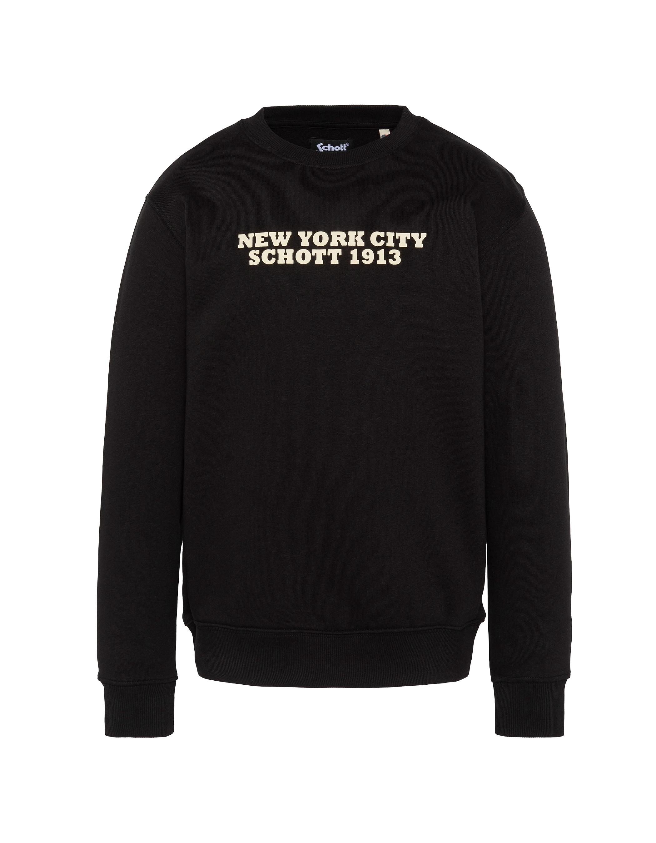 Sweatshirt Black Round Color Kinder-1