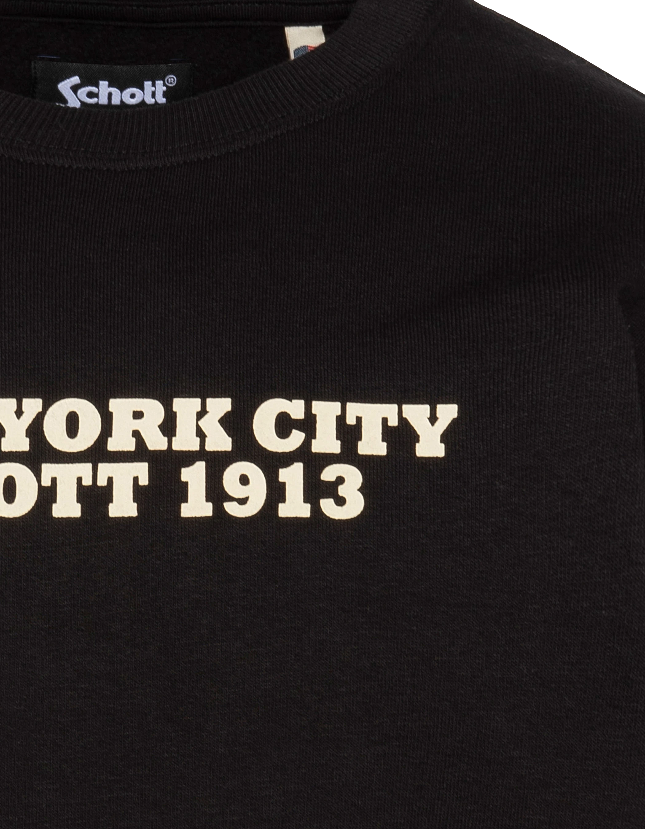 Sweatshirt Black Round Color Kinder-3