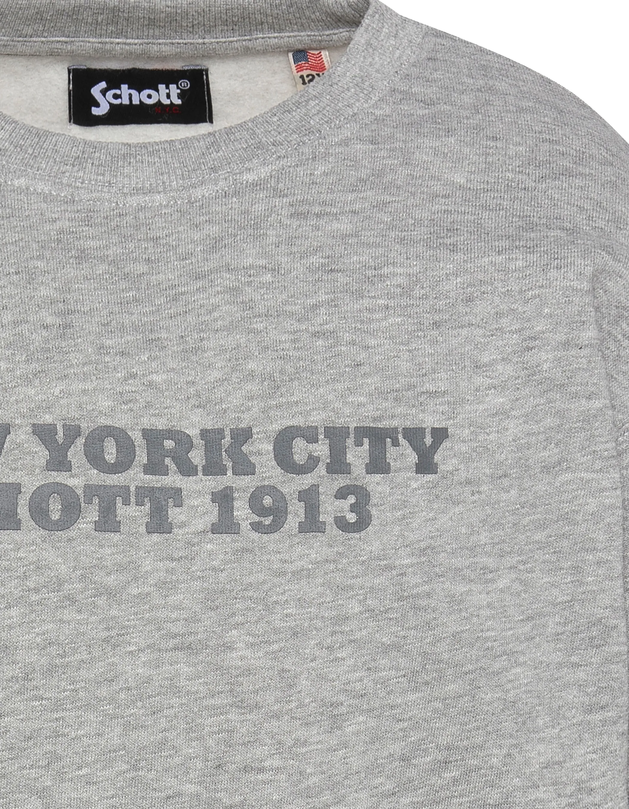 Sweinshirt redonda de niños grises impresos-3