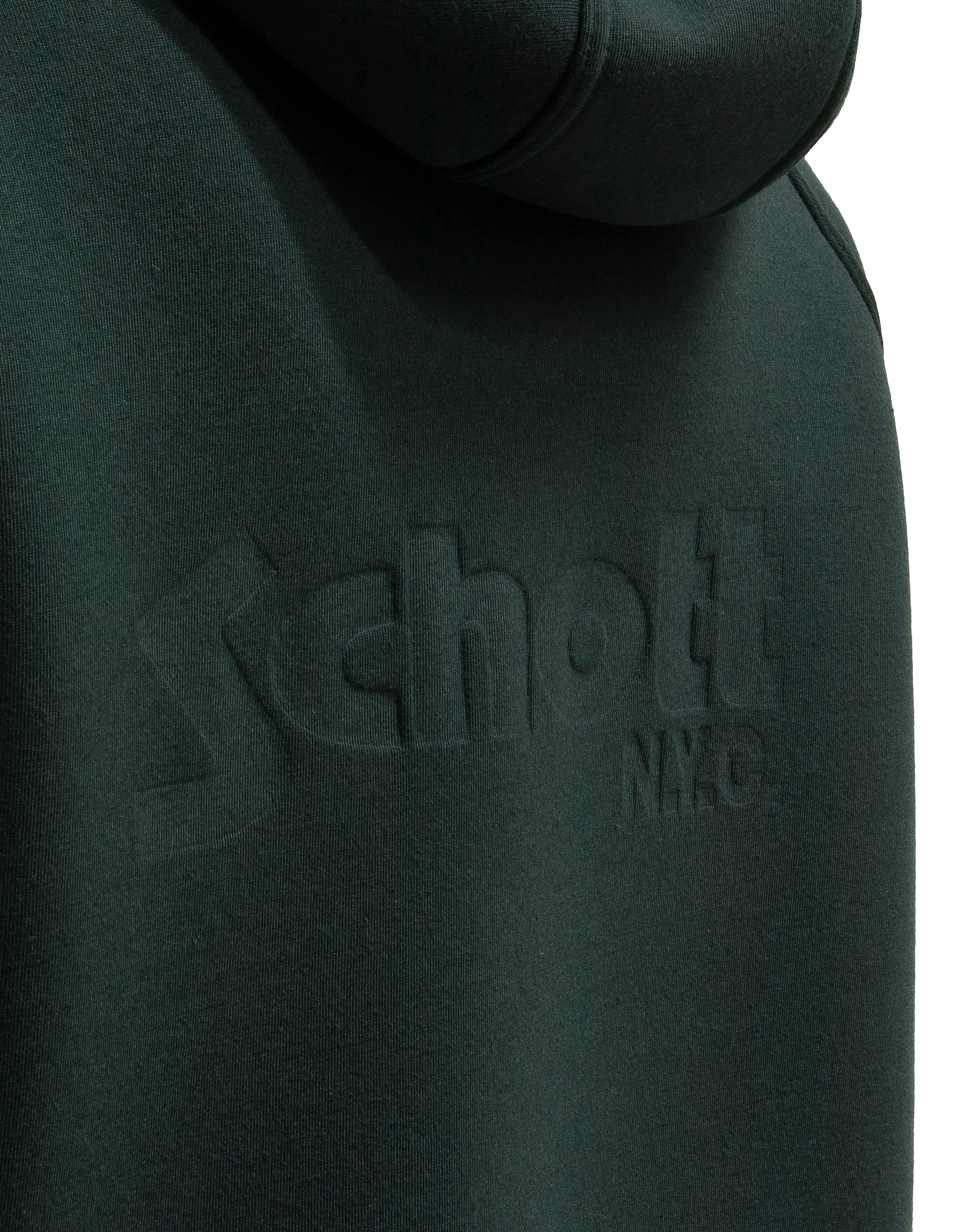 Dunkelgrünes Sweatshirt mit Reißverschluss und Kapuze aus Triplux-3