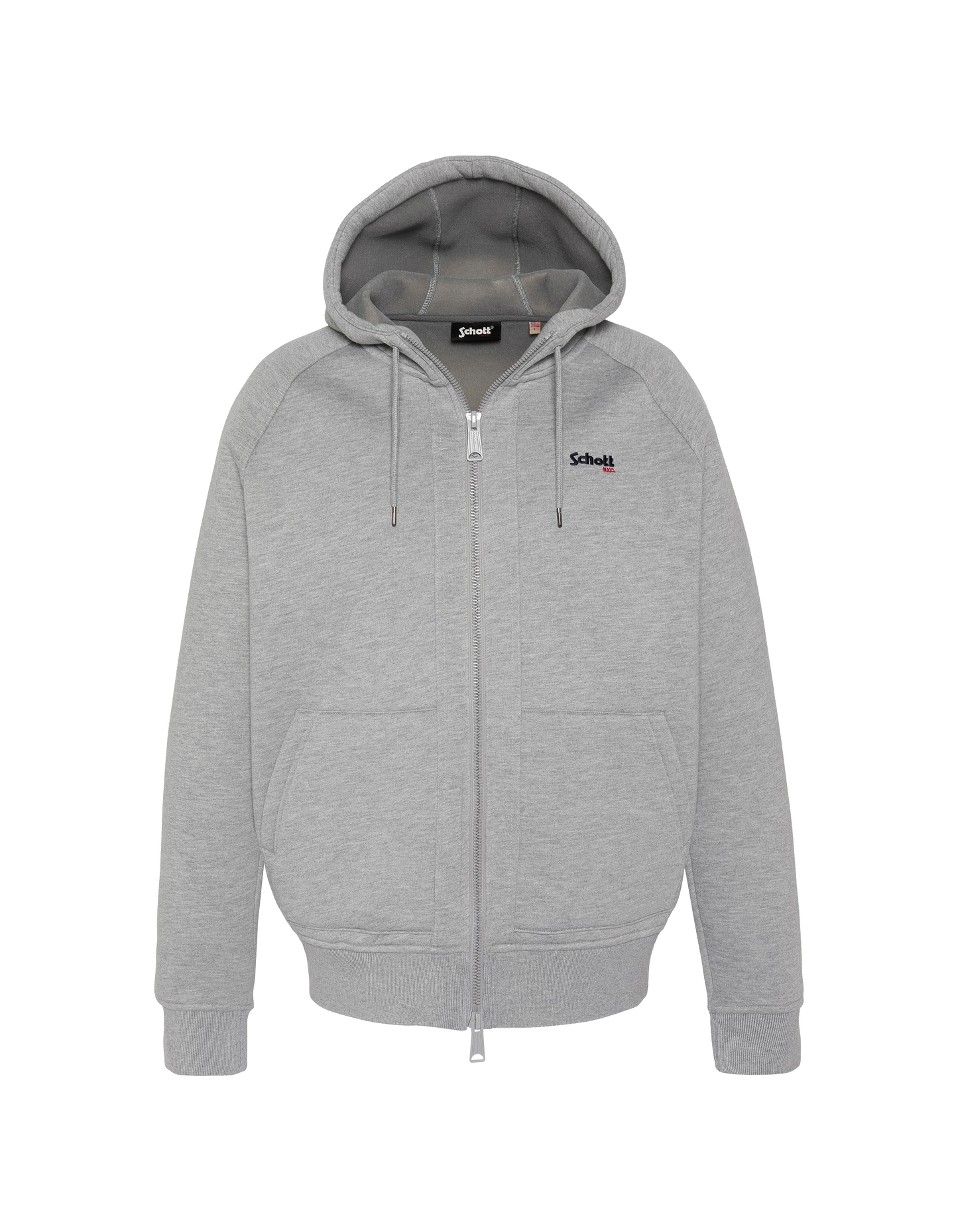 zip sweatshirt heather grey hooded in Triplux