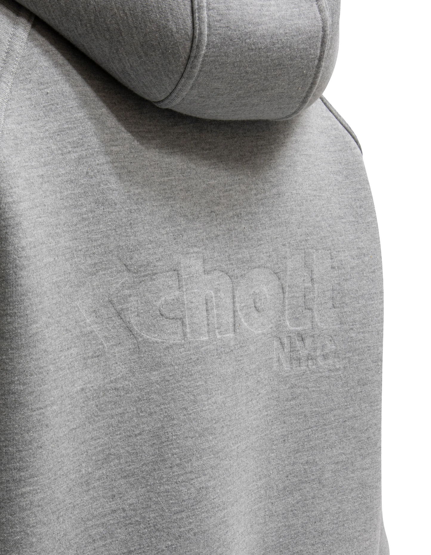 zip sweatshirt heather grey hooded in Triplux