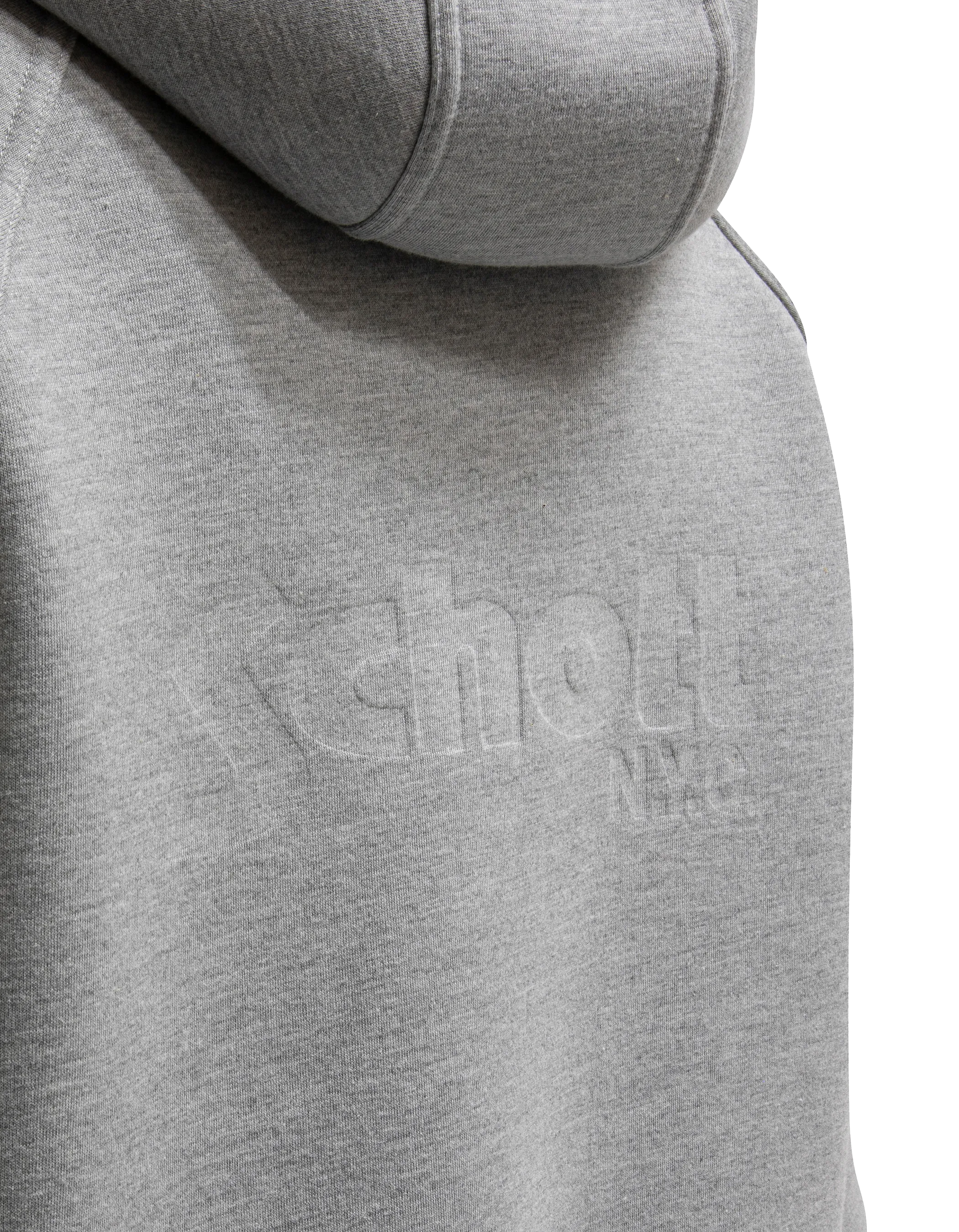 zip sweatshirt heather grey hooded in Triplux-3