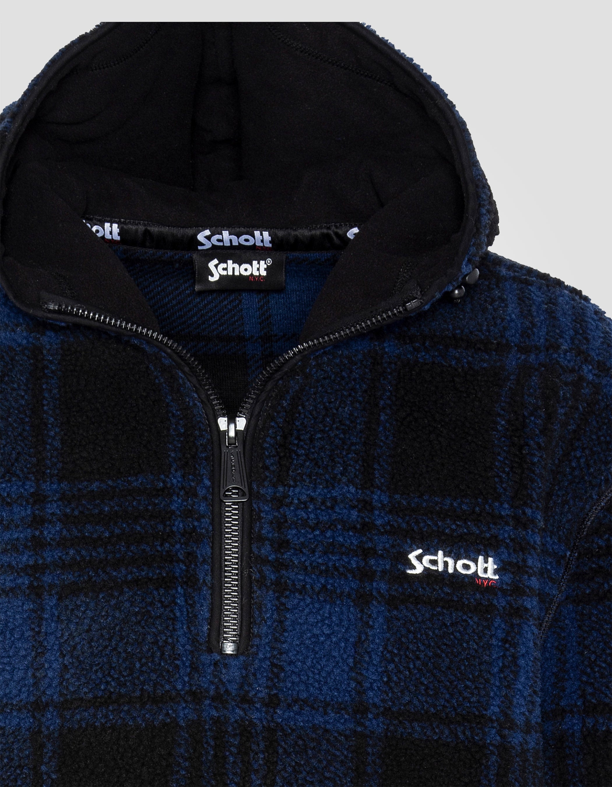 Blue Sherpa Blue karierte Kapuze-3