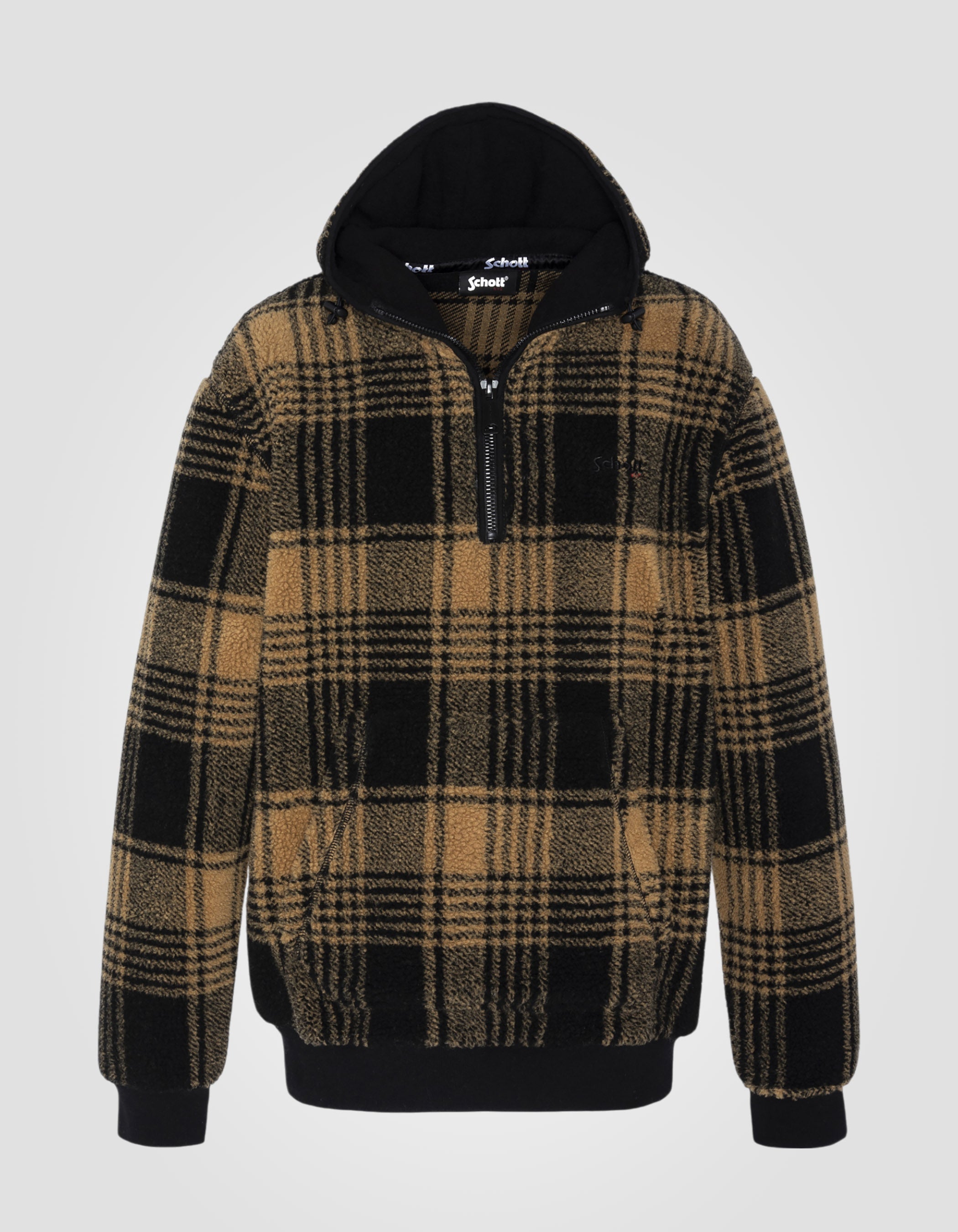 Ocker Sherpa Ocker Kapuzen -Sweatshirt-1