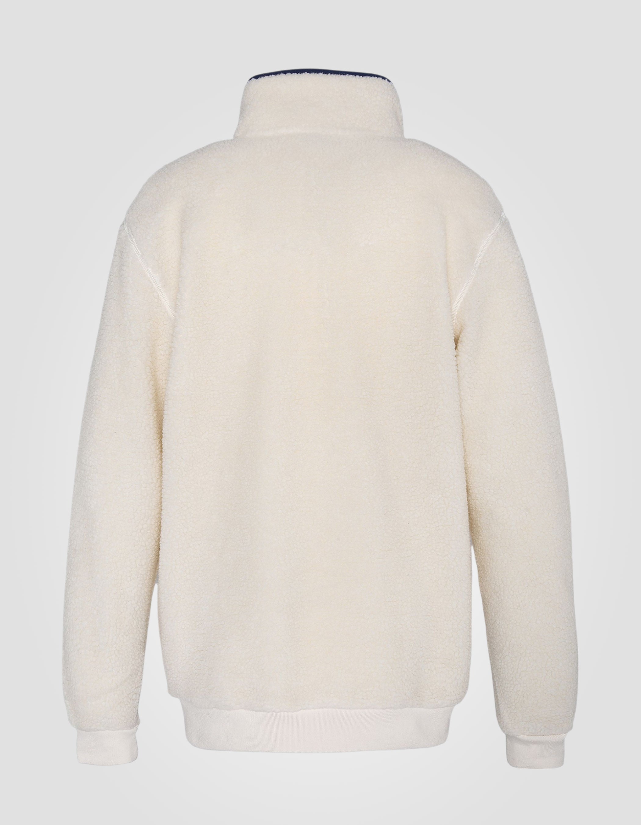 Felpa di camionista bianca a sherpa-2